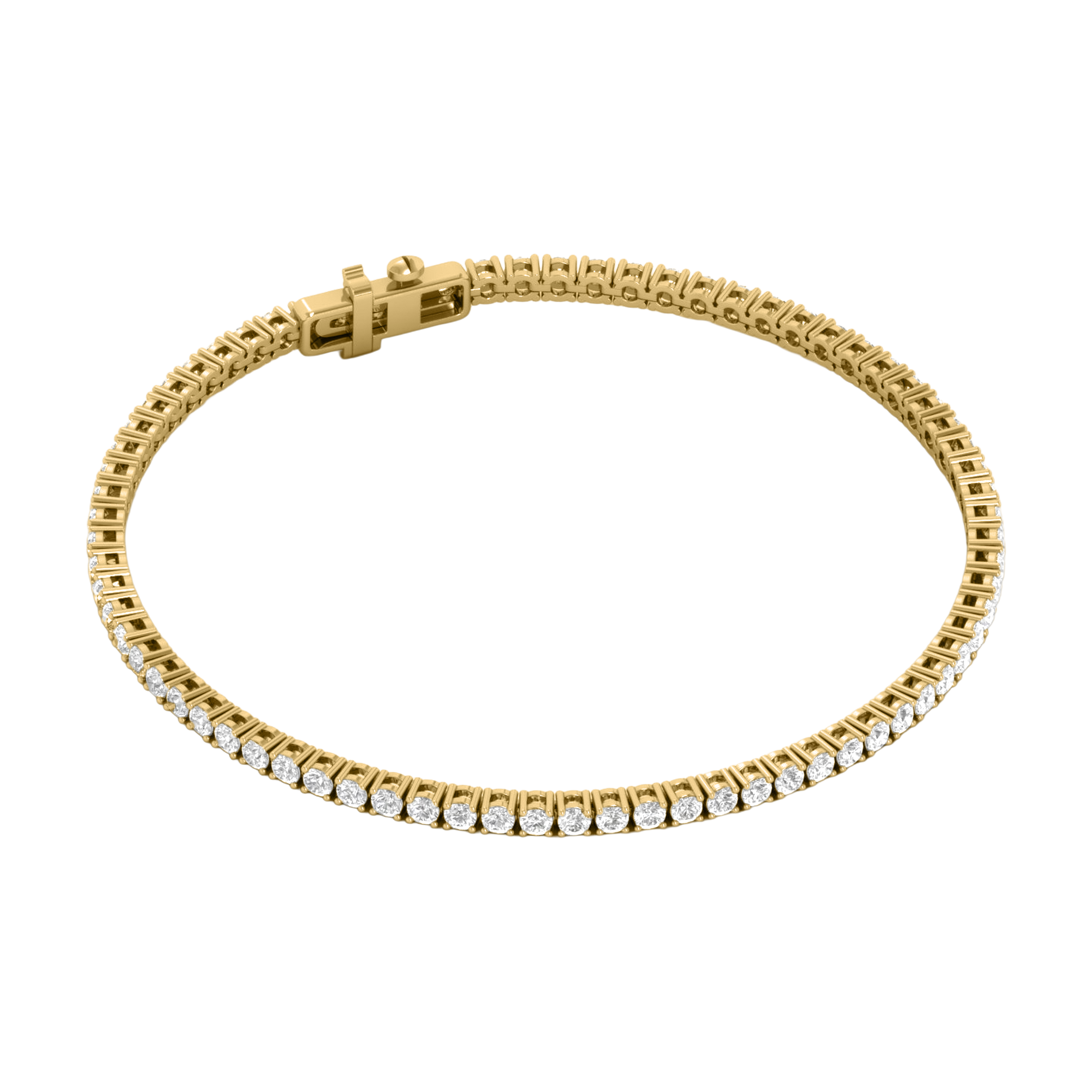Armband aus 4 Karat mit Hauptstein in runder Form von 0,057971 Karat - 002