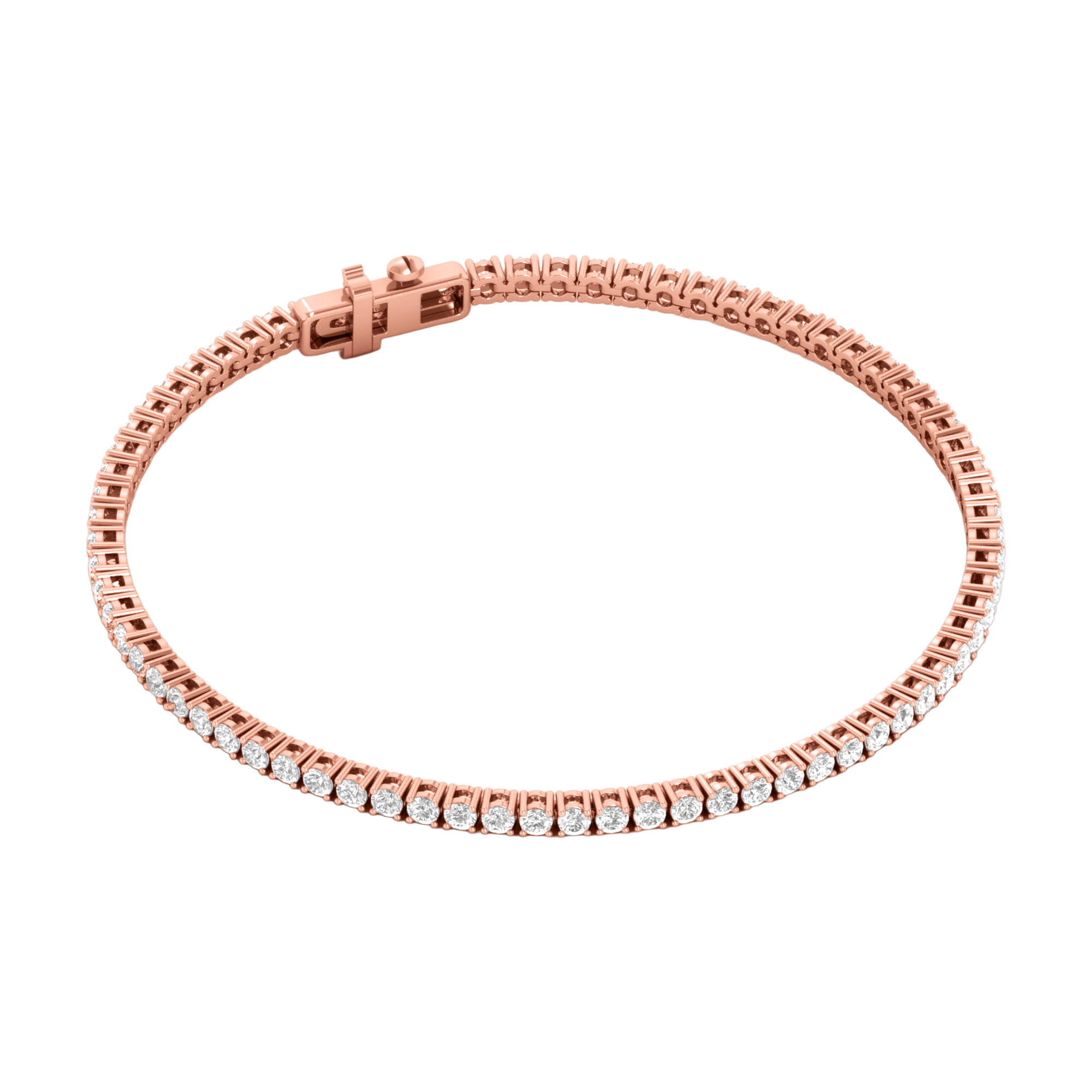 Armband aus 4 Karat mit Hauptstein in runder Form von 0,057971 Karat - 002