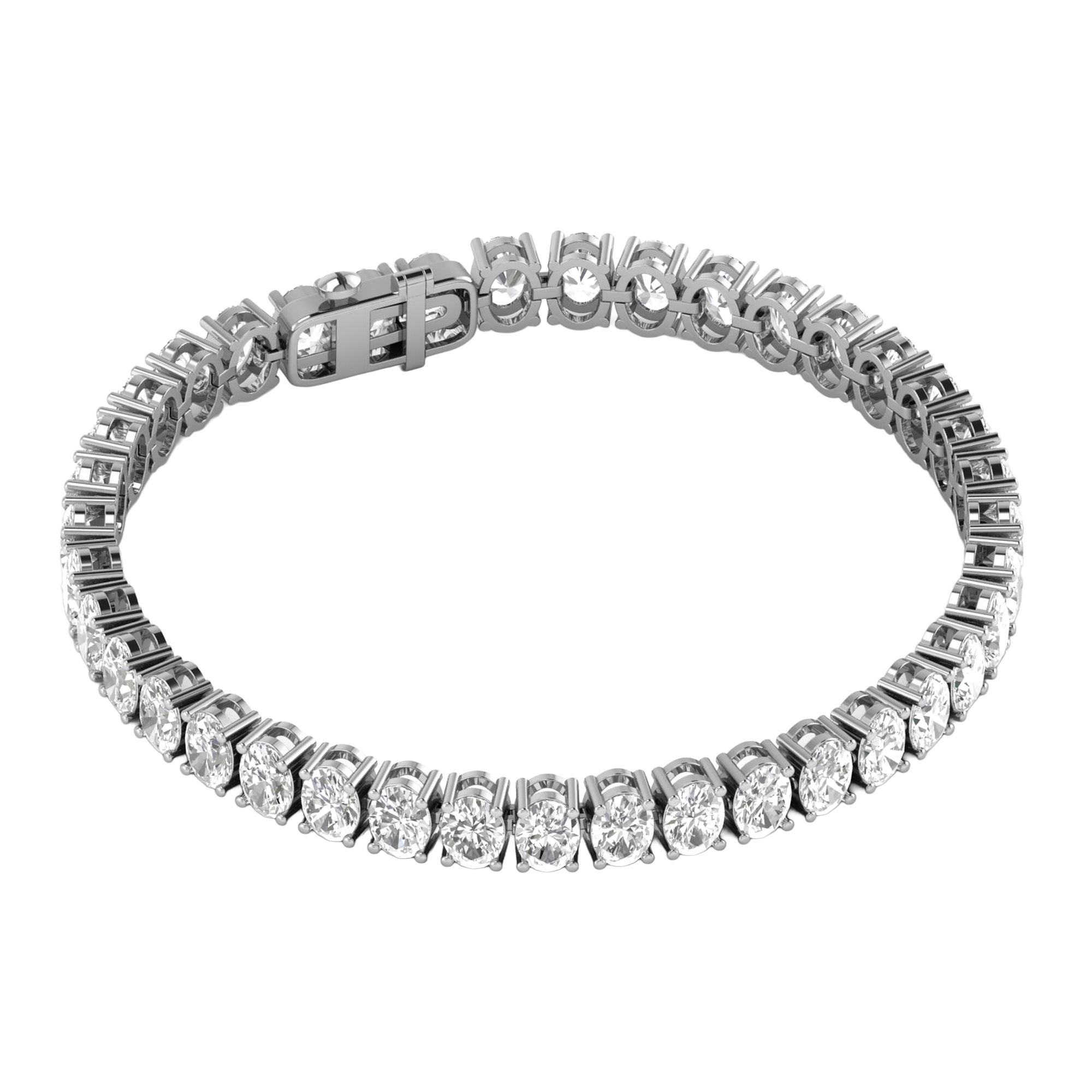 Lizzy Diamond Tennis Bracelet Oval - 5ct to 15ct