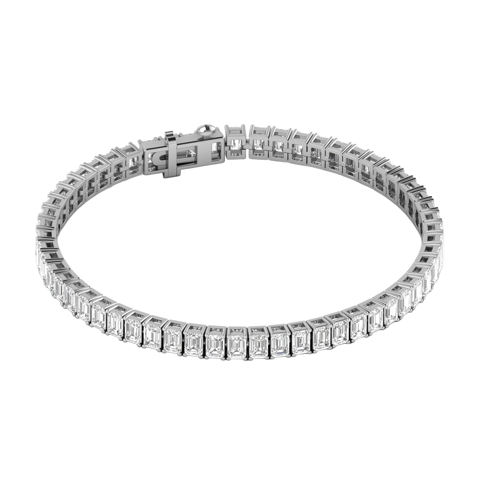 Lizzy Diamanten Tennisarmband Emerald - 7ct tot 22.5ct