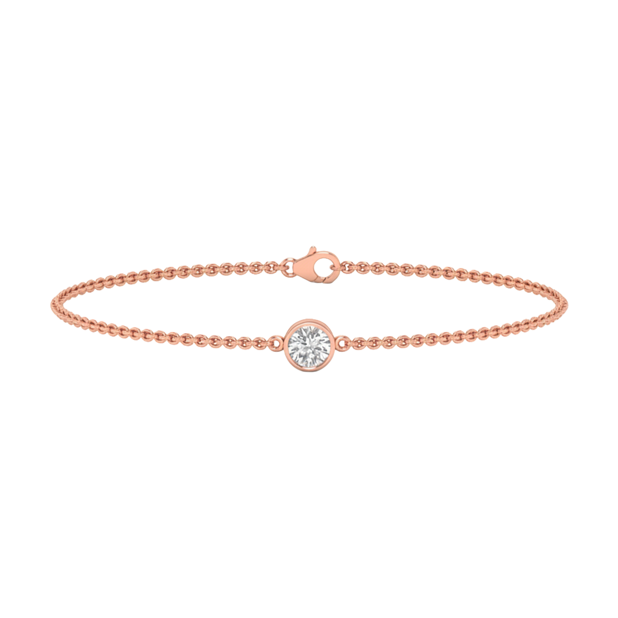 Armband aus 0,5 Karat mit Hauptstein in runder Form von 0,5 Karat - 058