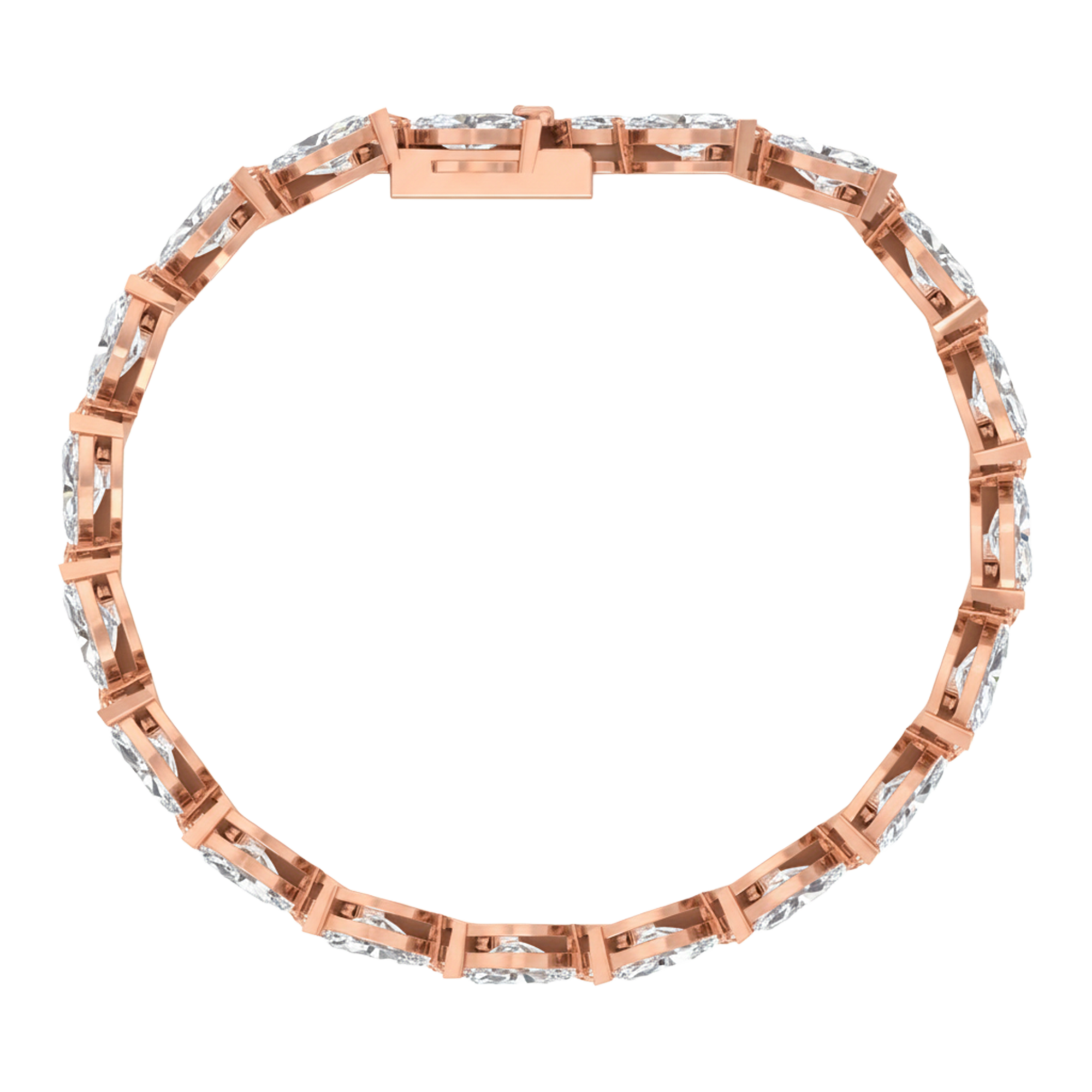 Armband aus 15 Karat mit Hauptstein in Marquiseform von 0,394736 Karat - 081