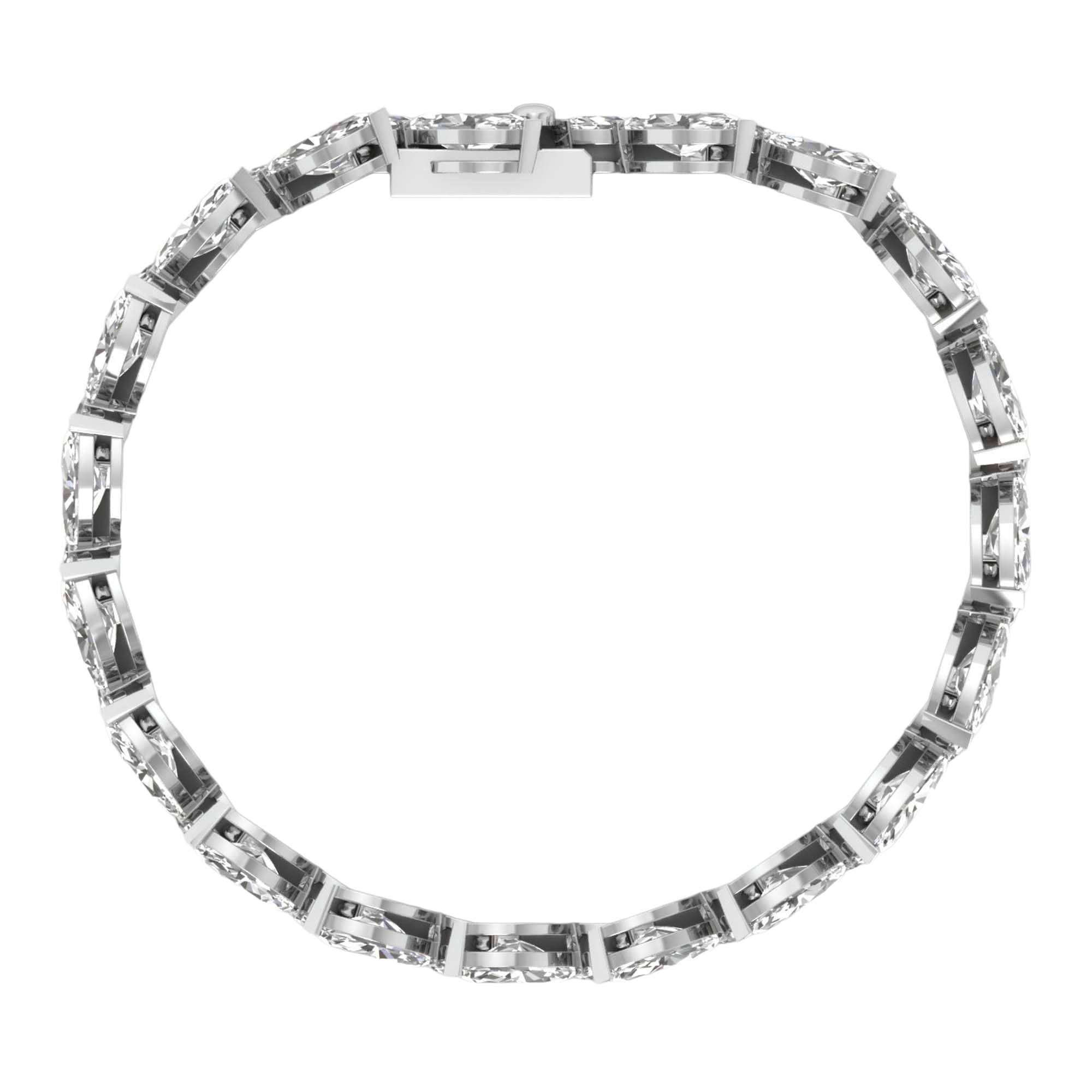 Armband aus 15 Karat mit Hauptstein in Marquiseform von 0,394736 Karat - 081