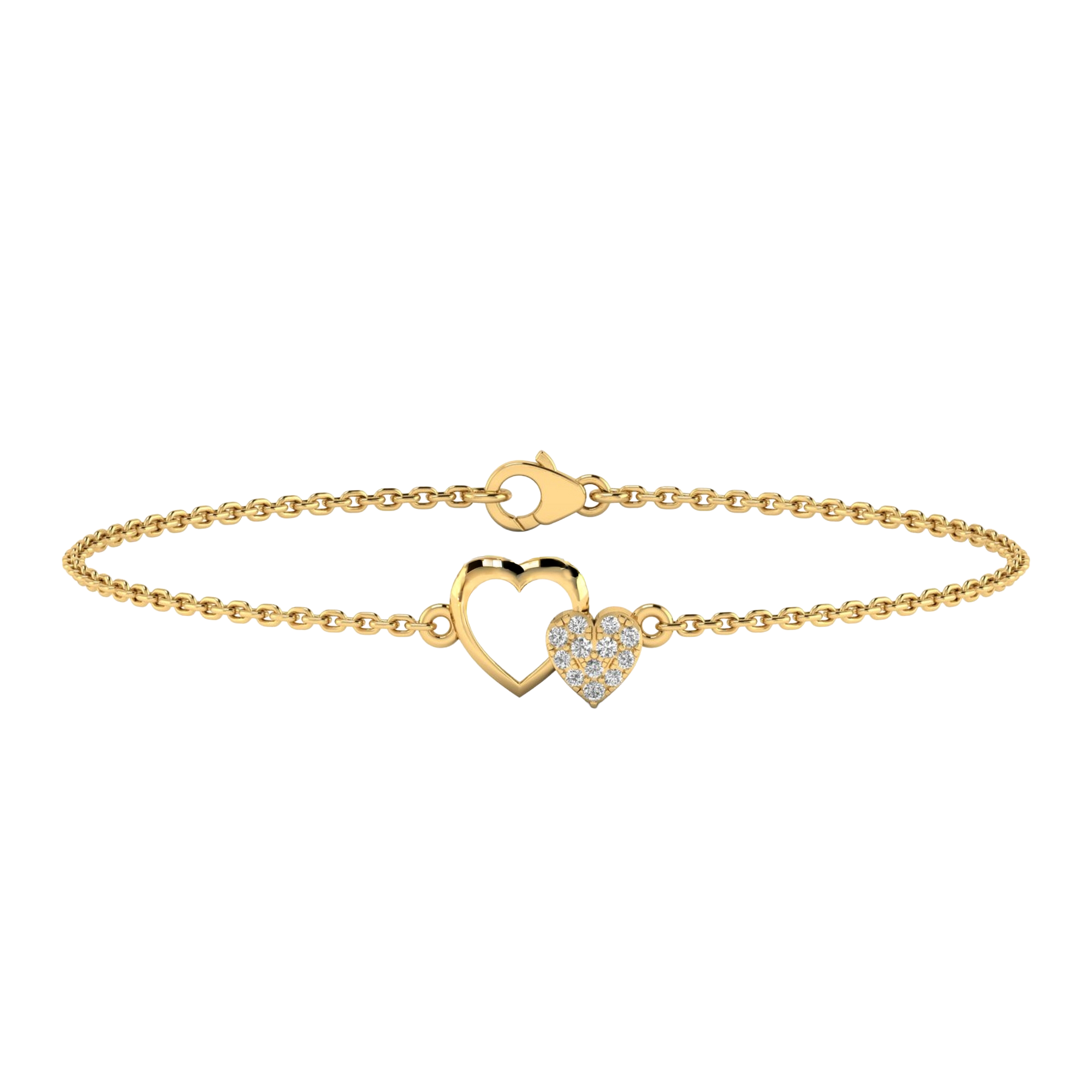 Romy Diamond Bracelet Brilliant-cut Diamonds in Heart - 0.08ct
