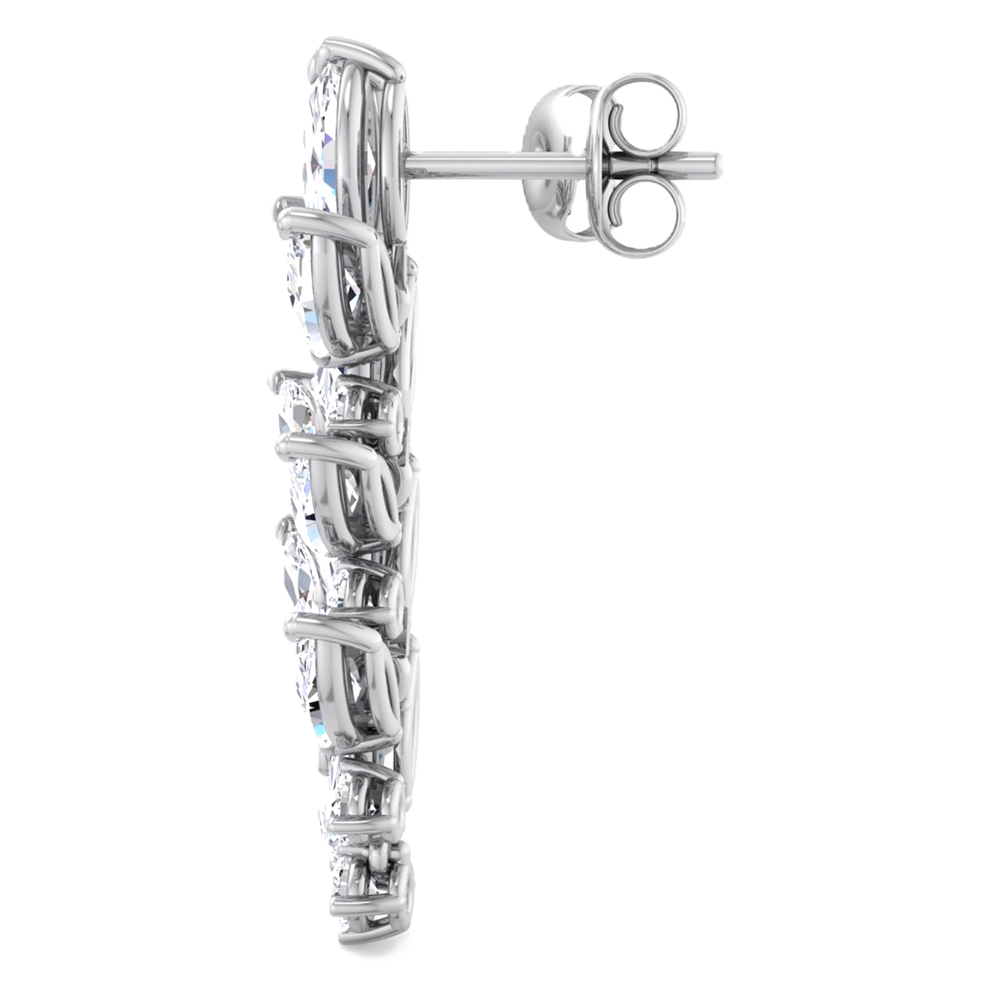 Julie Diamanten Hangoorbellen Markies - 3.5ct