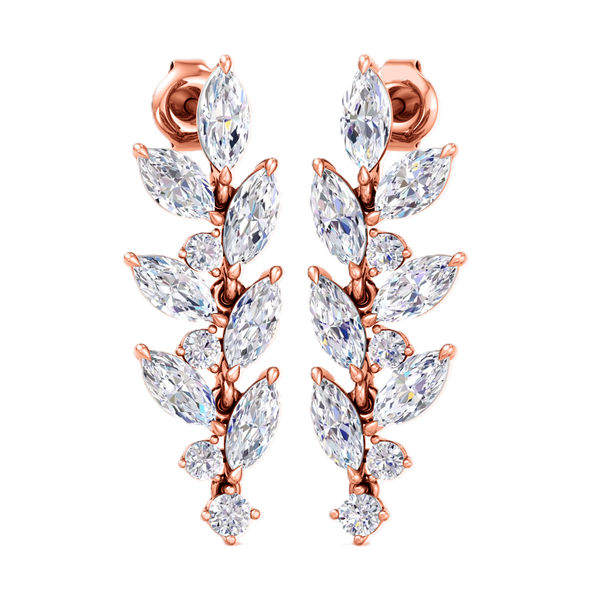 Julie Diamanten Hangoorbellen Markies - 3.5ct