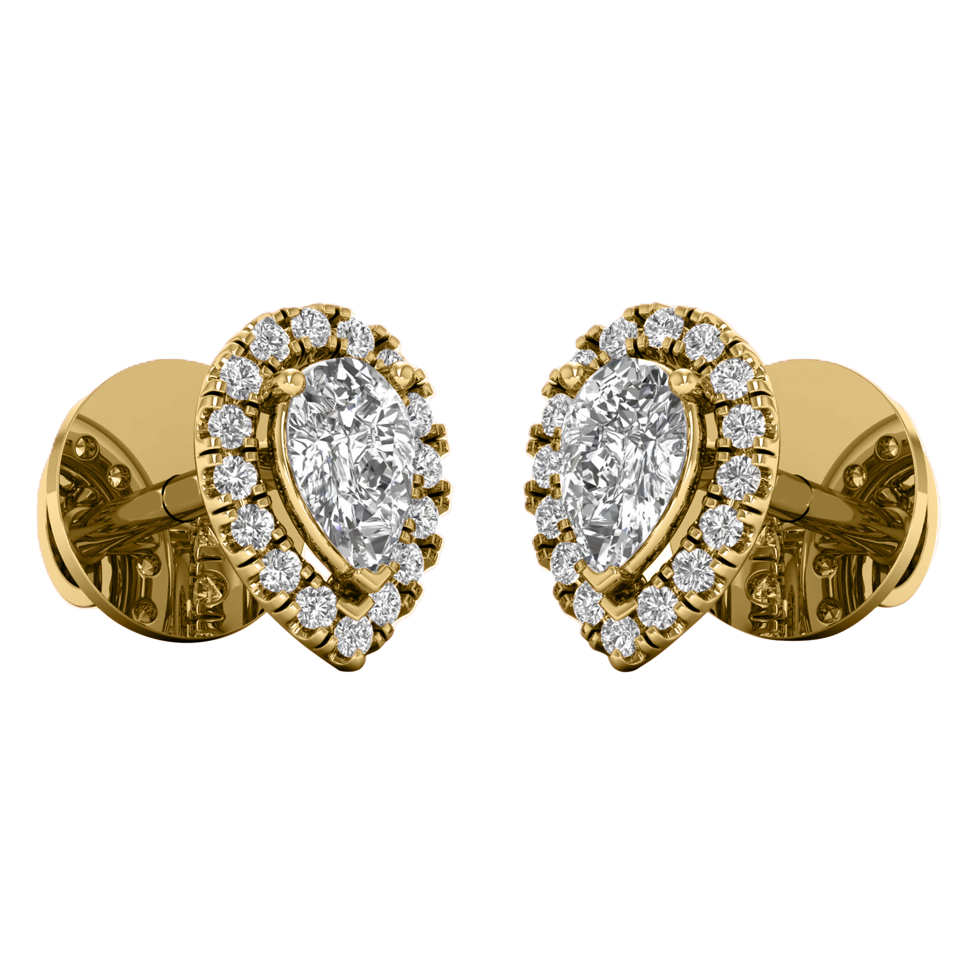 Diamond Stud Earrings Pear - 0.4ct to 0.9ct