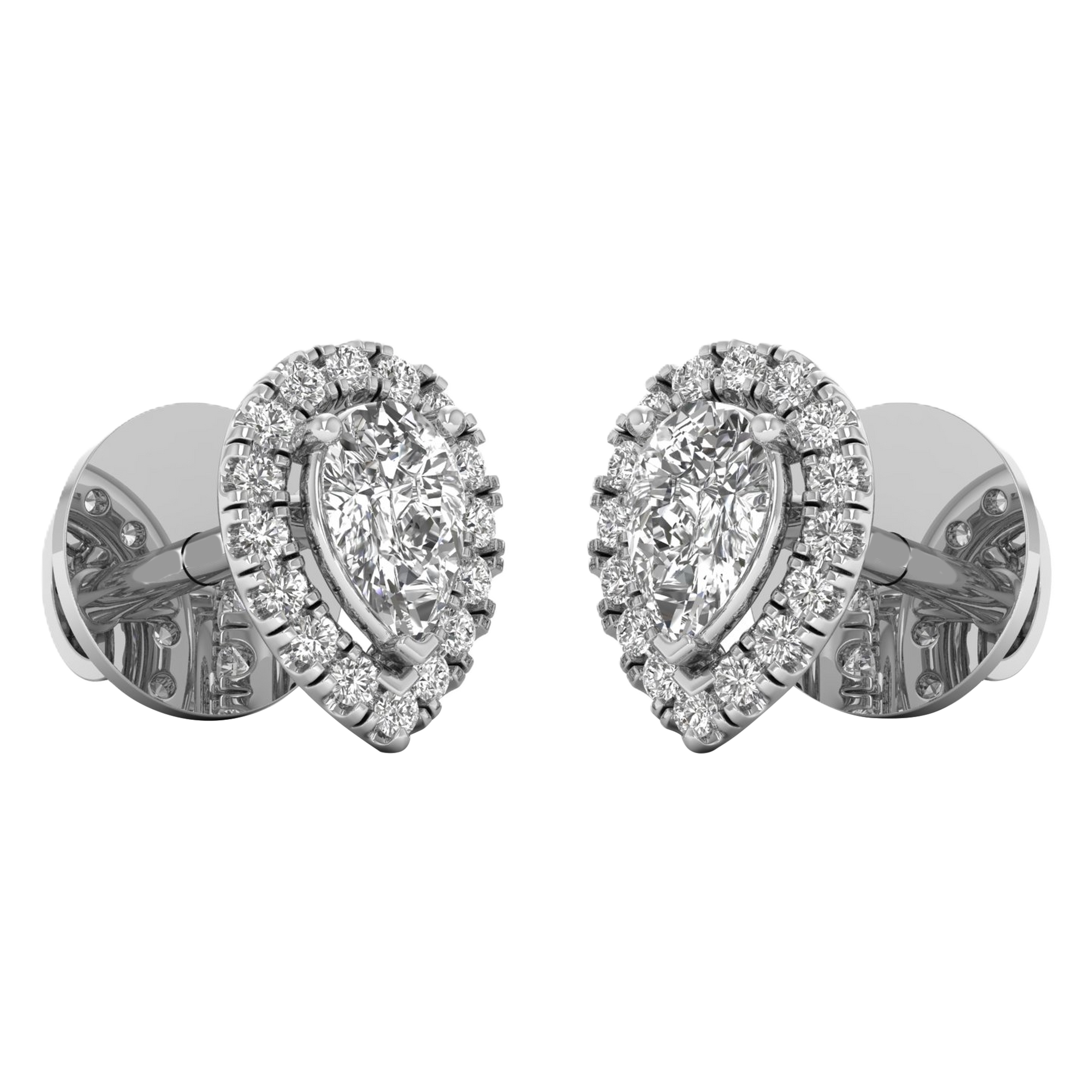 Diamond Stud Earrings Pear - 0.4ct to 0.9ct