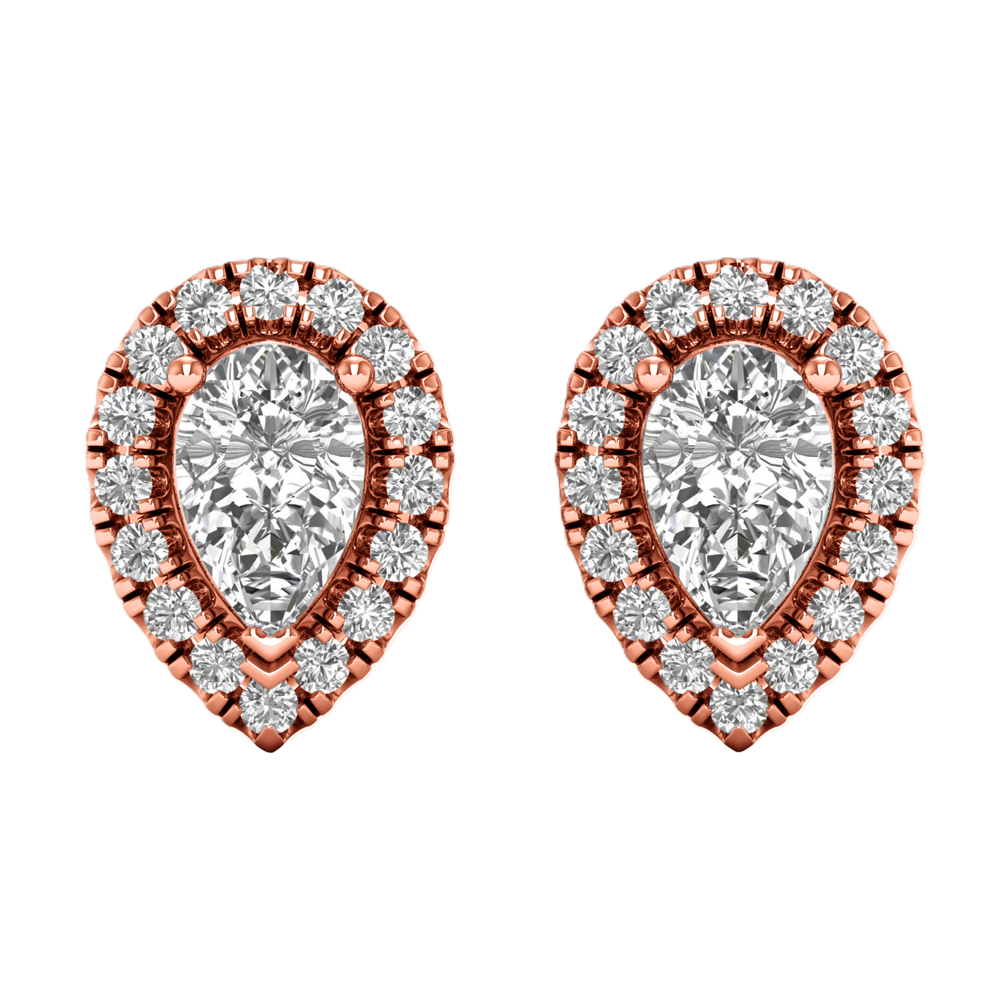 Diamond Stud Earrings Pear - 0.4ct to 0.9ct