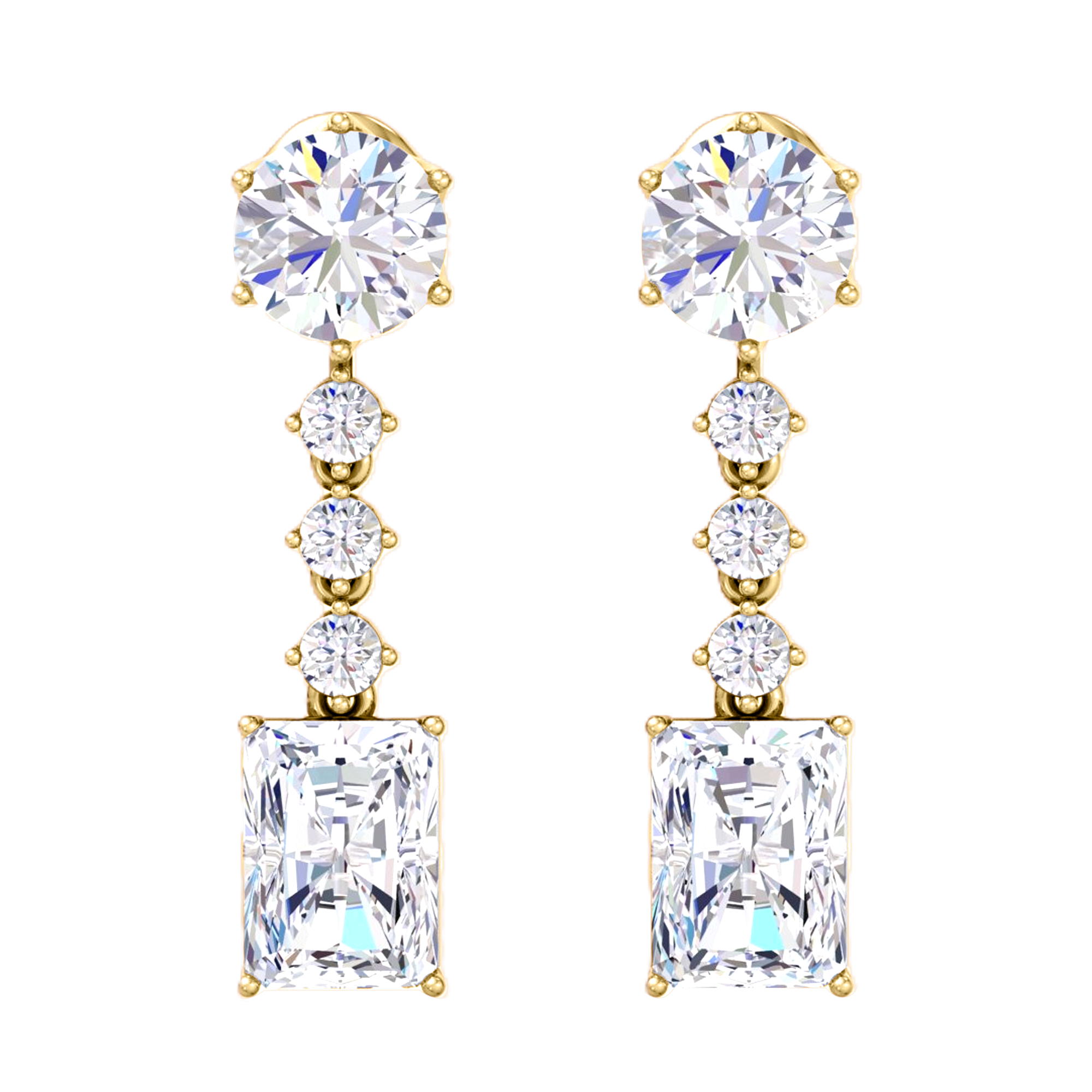 Lies Emerald Diamond Drop Earrings - 16.1ct