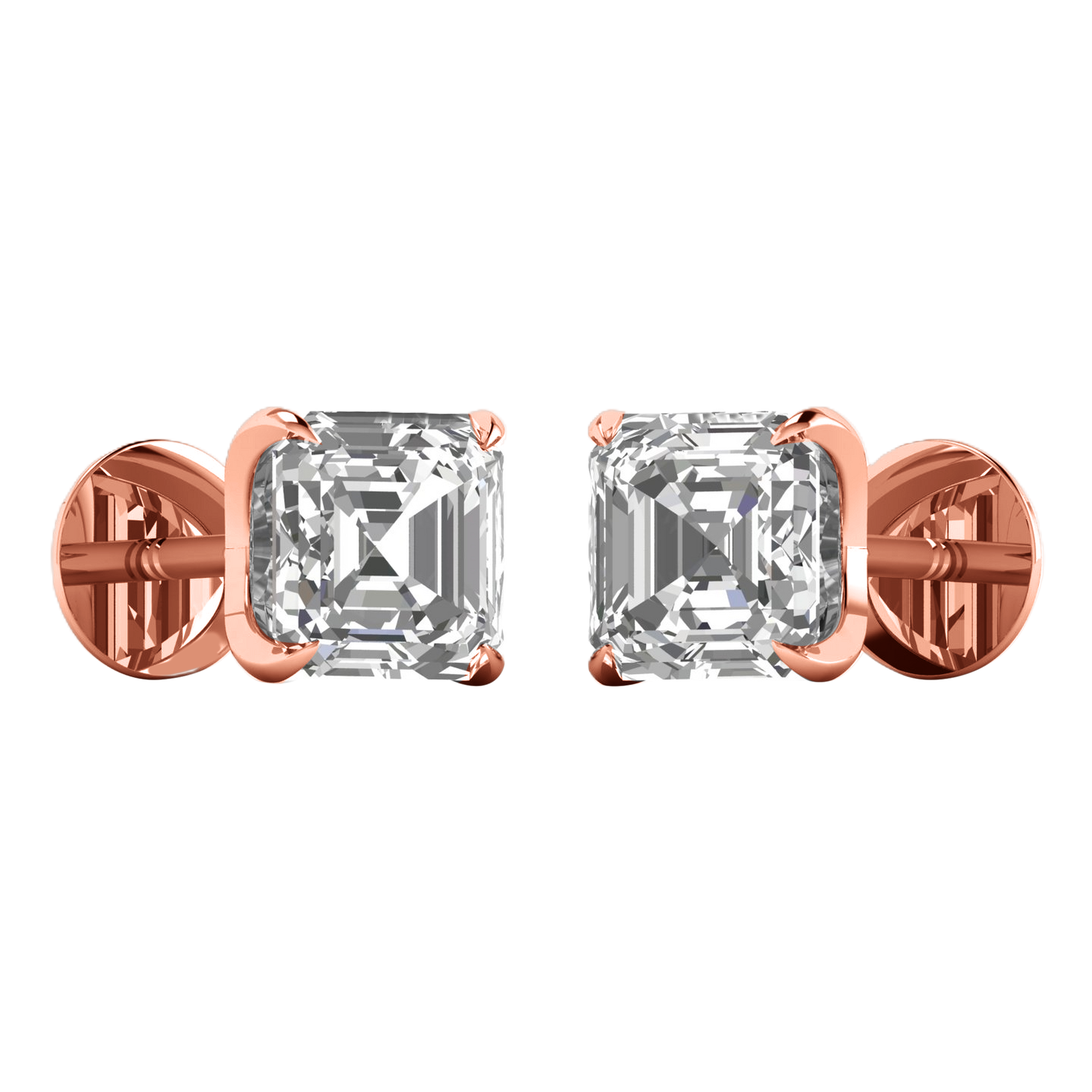 Ines Diamanten Stud Oorbellen Asscher - 6ct
