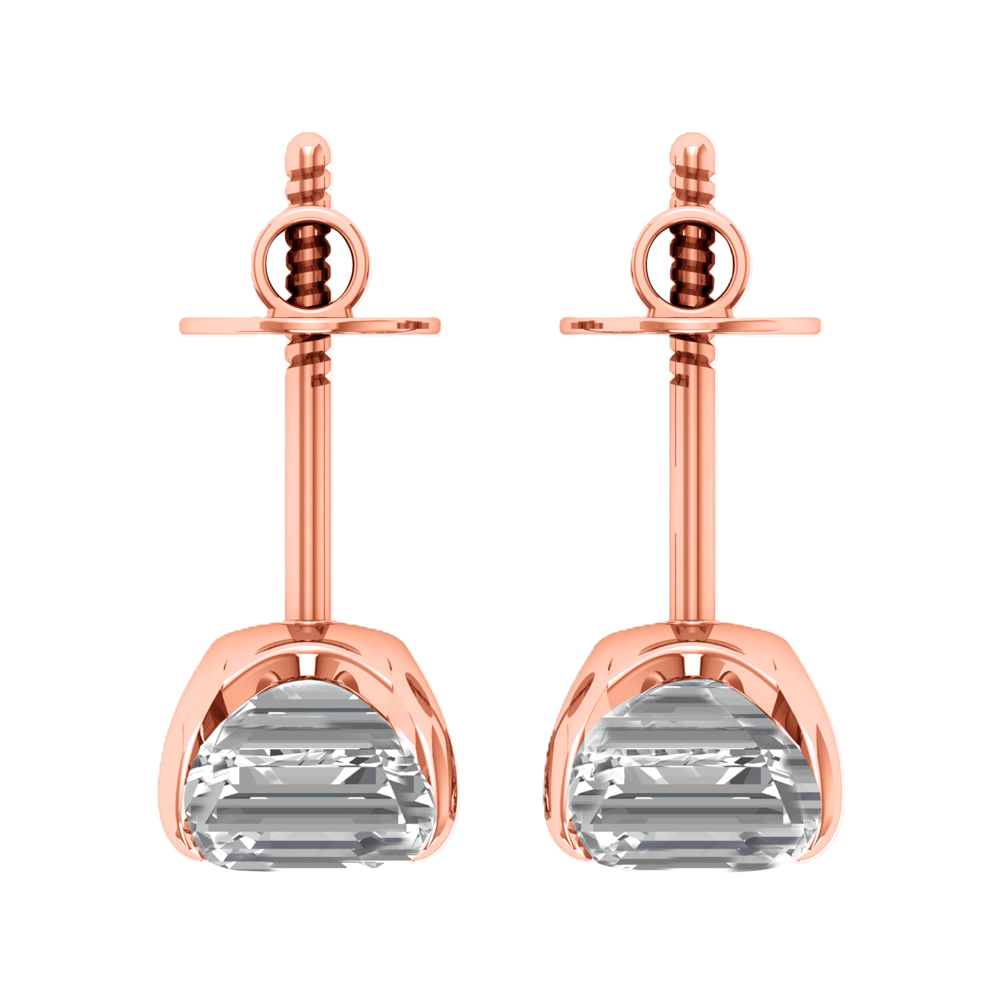 Ines Diamanten Stud Oorbellen Asscher - 6ct