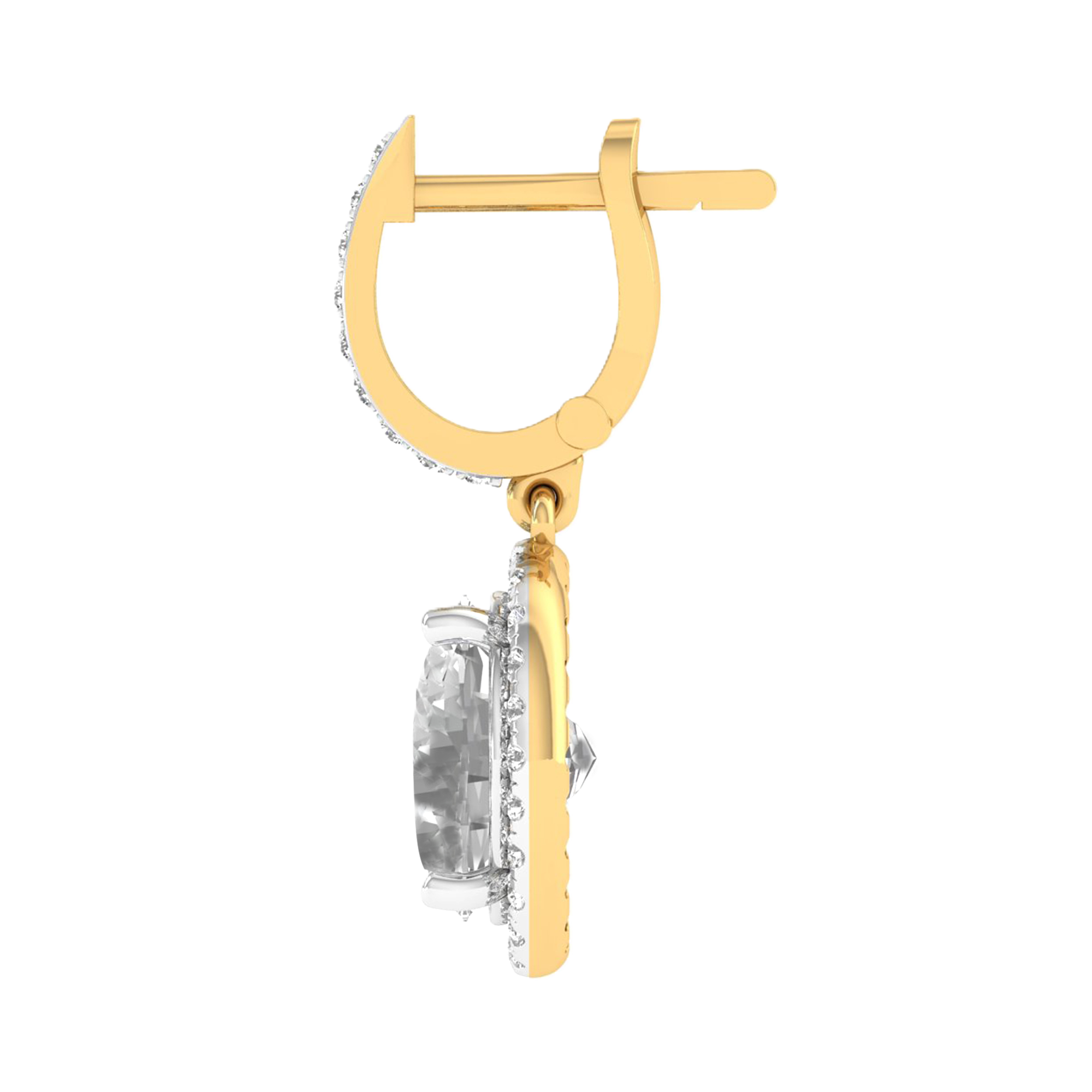 Tine Diamanten Hangoorbellen Ovaal - 5.7ct