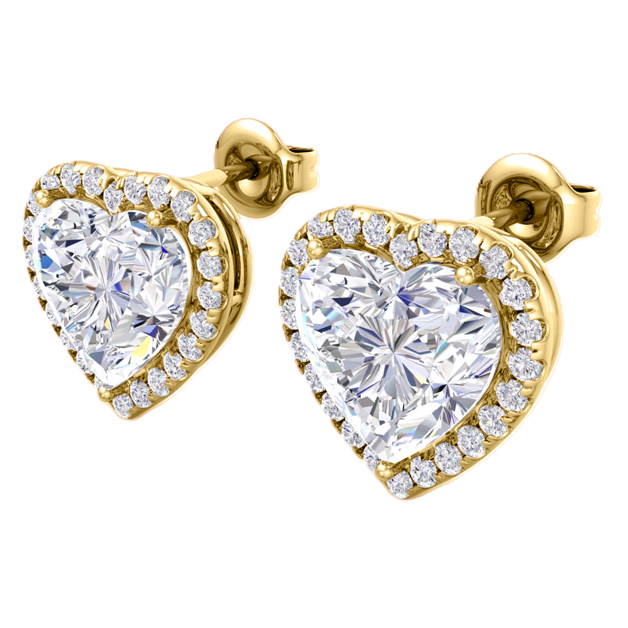 Hanna Diamanten Stud Oorbellen Hart - 5.4ct