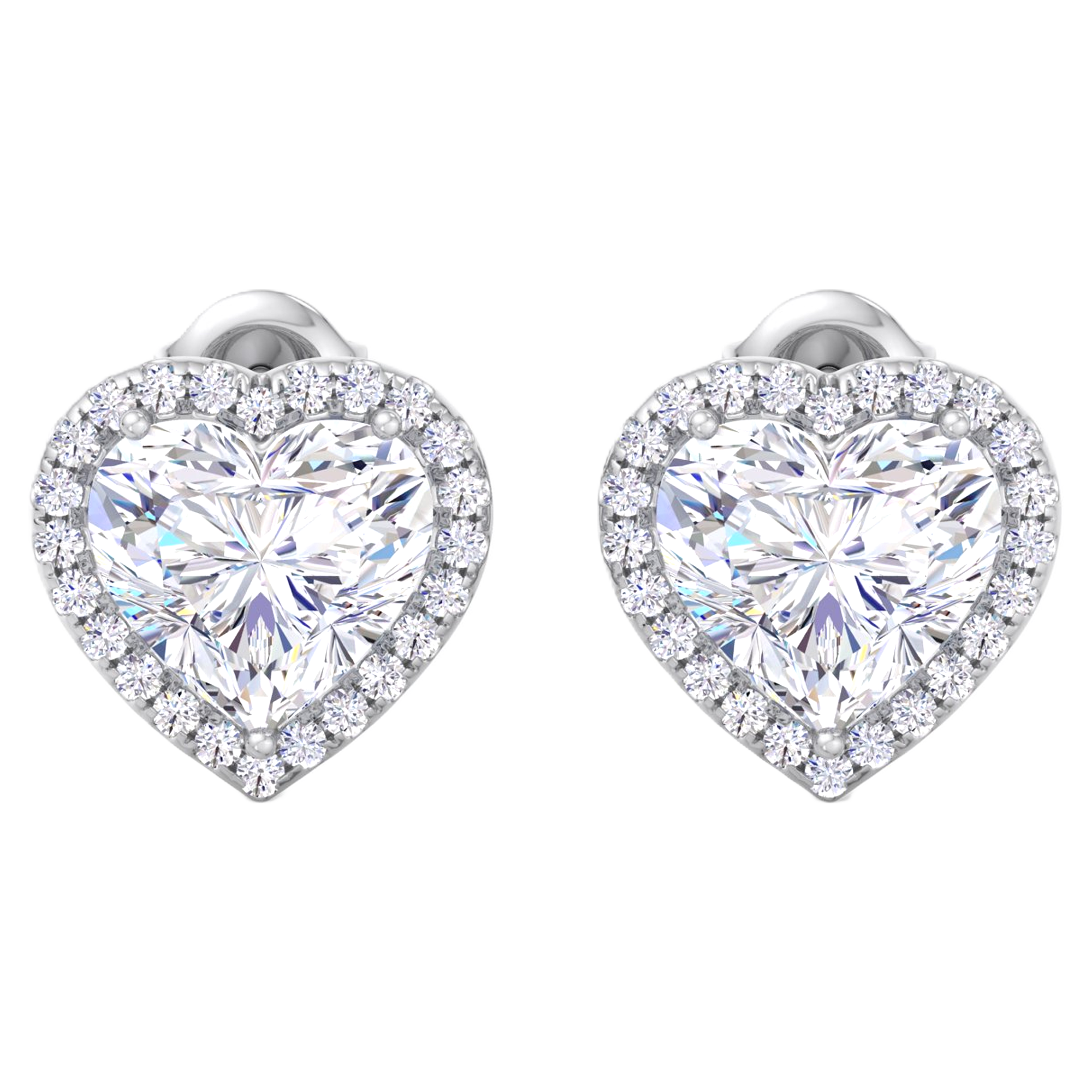 Hanna Diamanten Stud Oorbellen Hart - 5.4ct