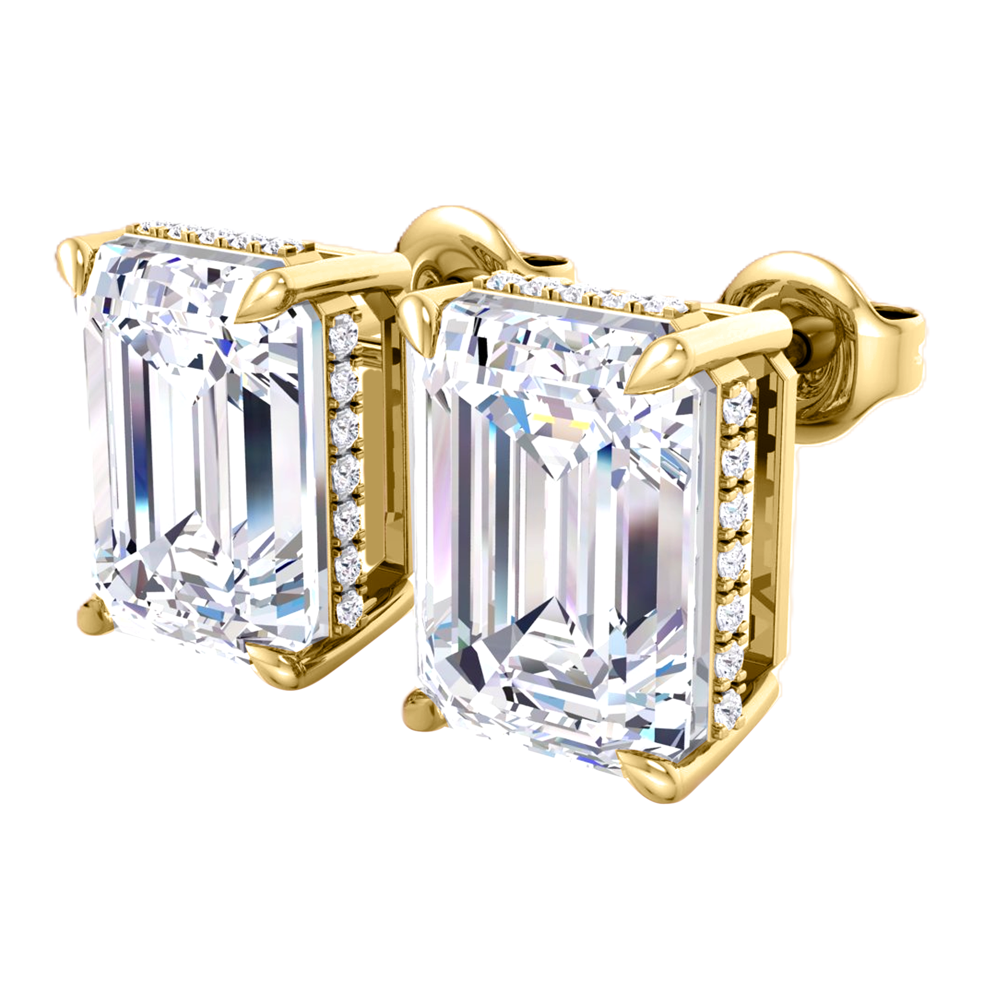 Stella Diamanten Ohrstecker Smaragd - 8.2ct