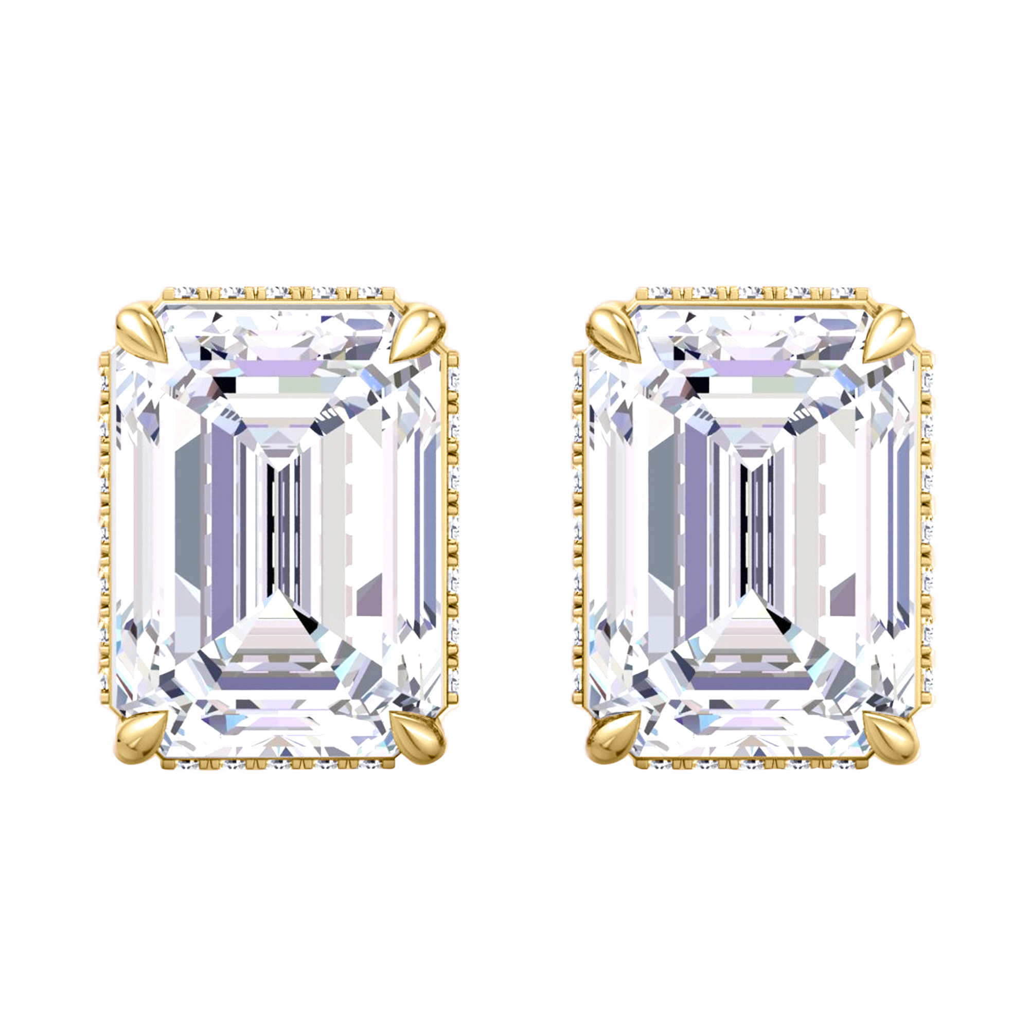Stella Diamanten Ohrstecker Smaragd - 8.2ct