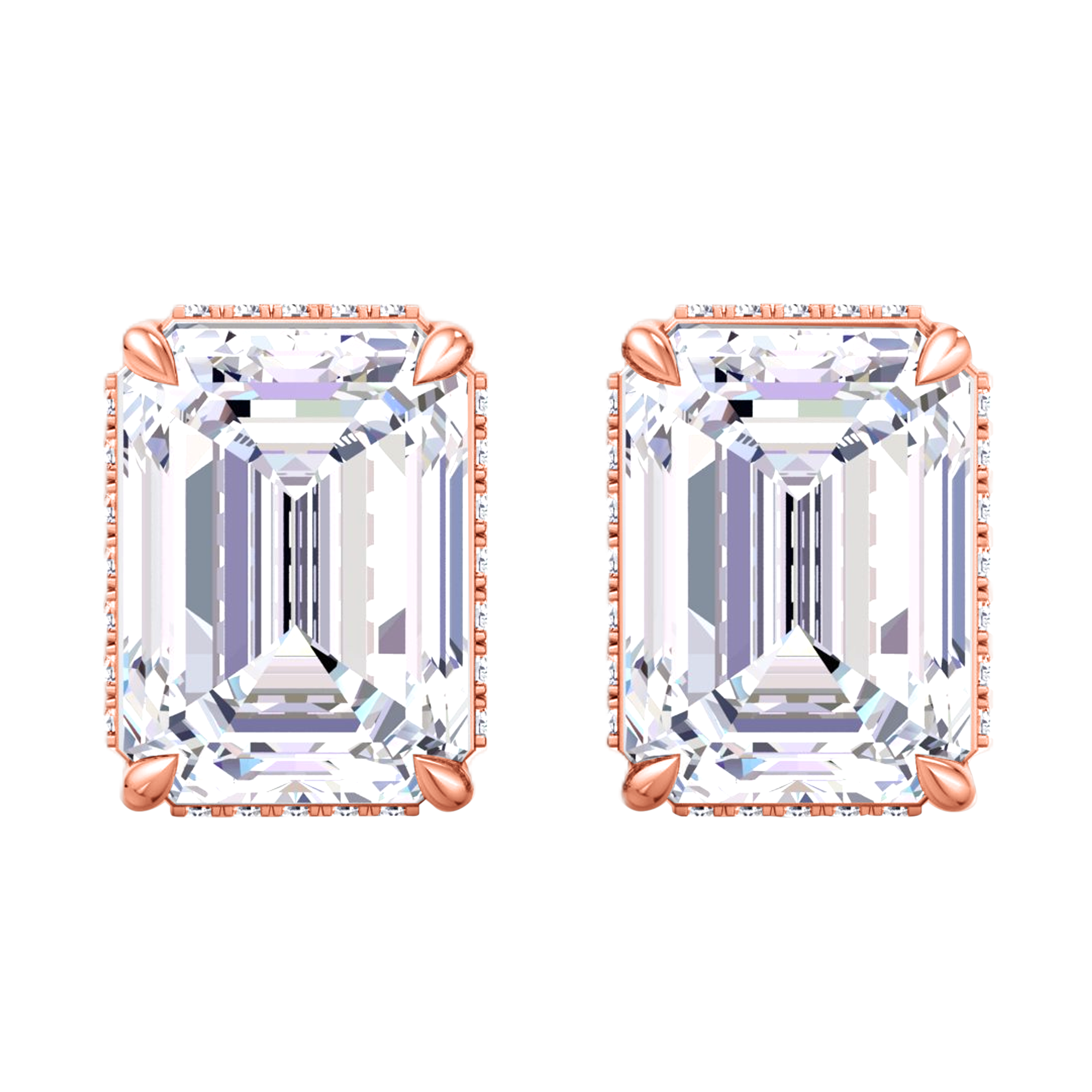 Stella Diamanten Ohrstecker Smaragd - 8.2ct