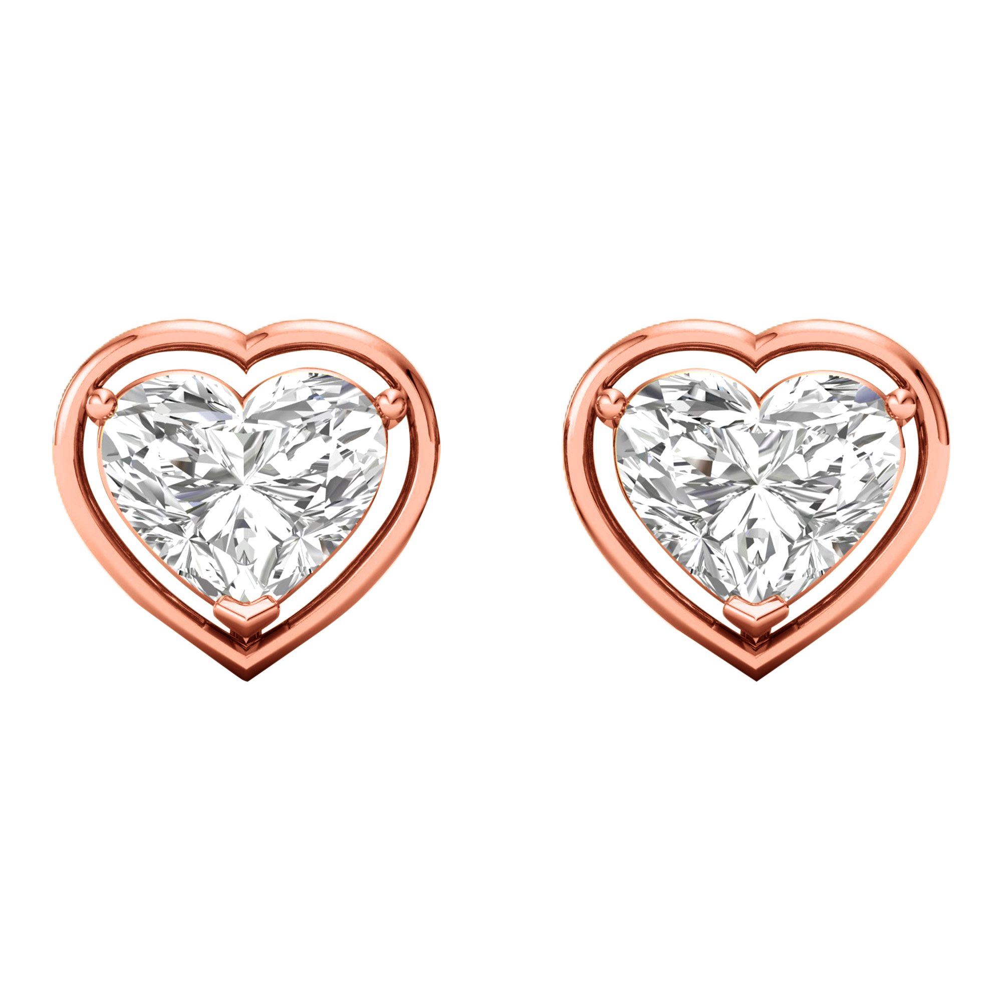 Eva Diamantohrstecker Herz - 2,3 ct