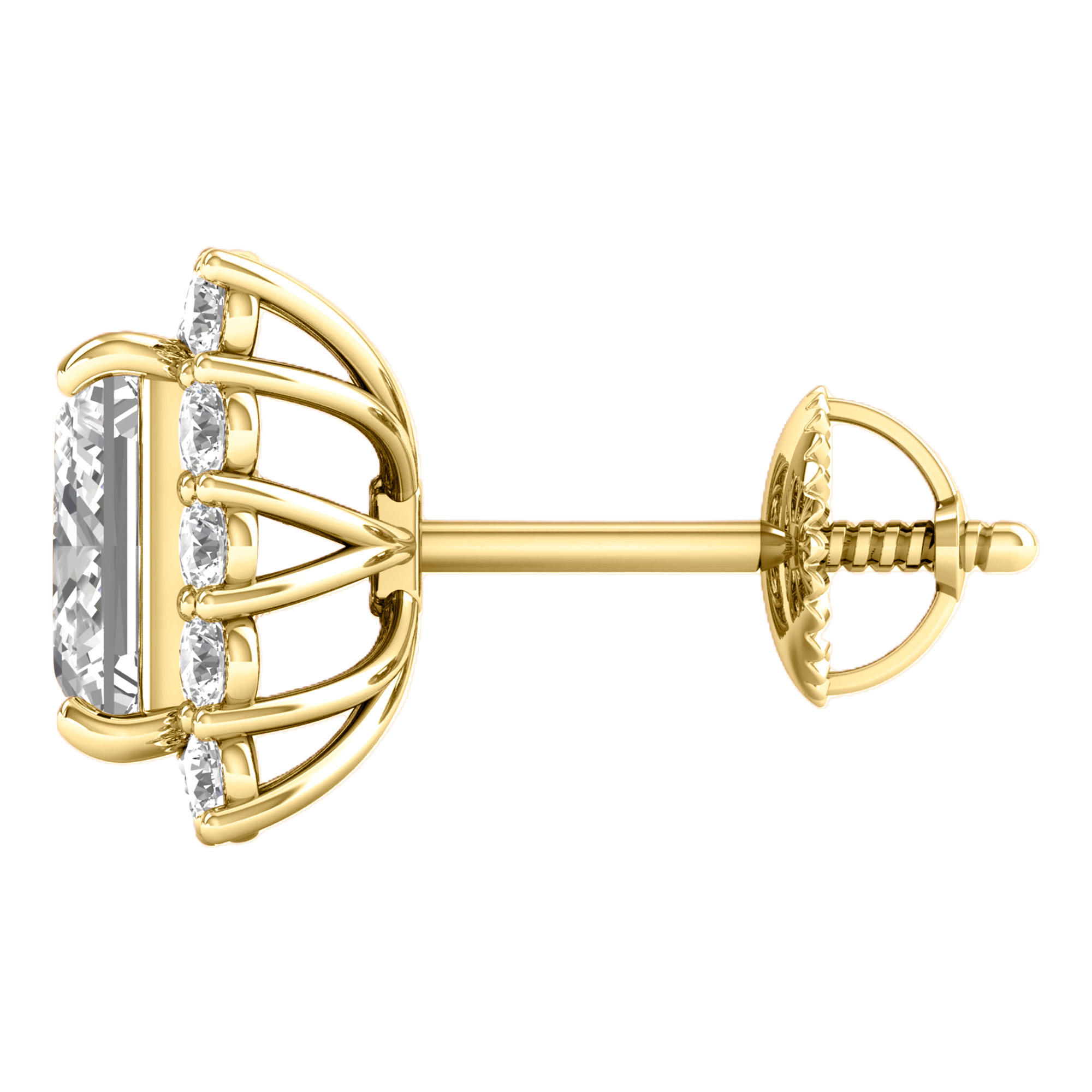 Maya Diamanten Stud Oorbellen Princess - 5.1ct