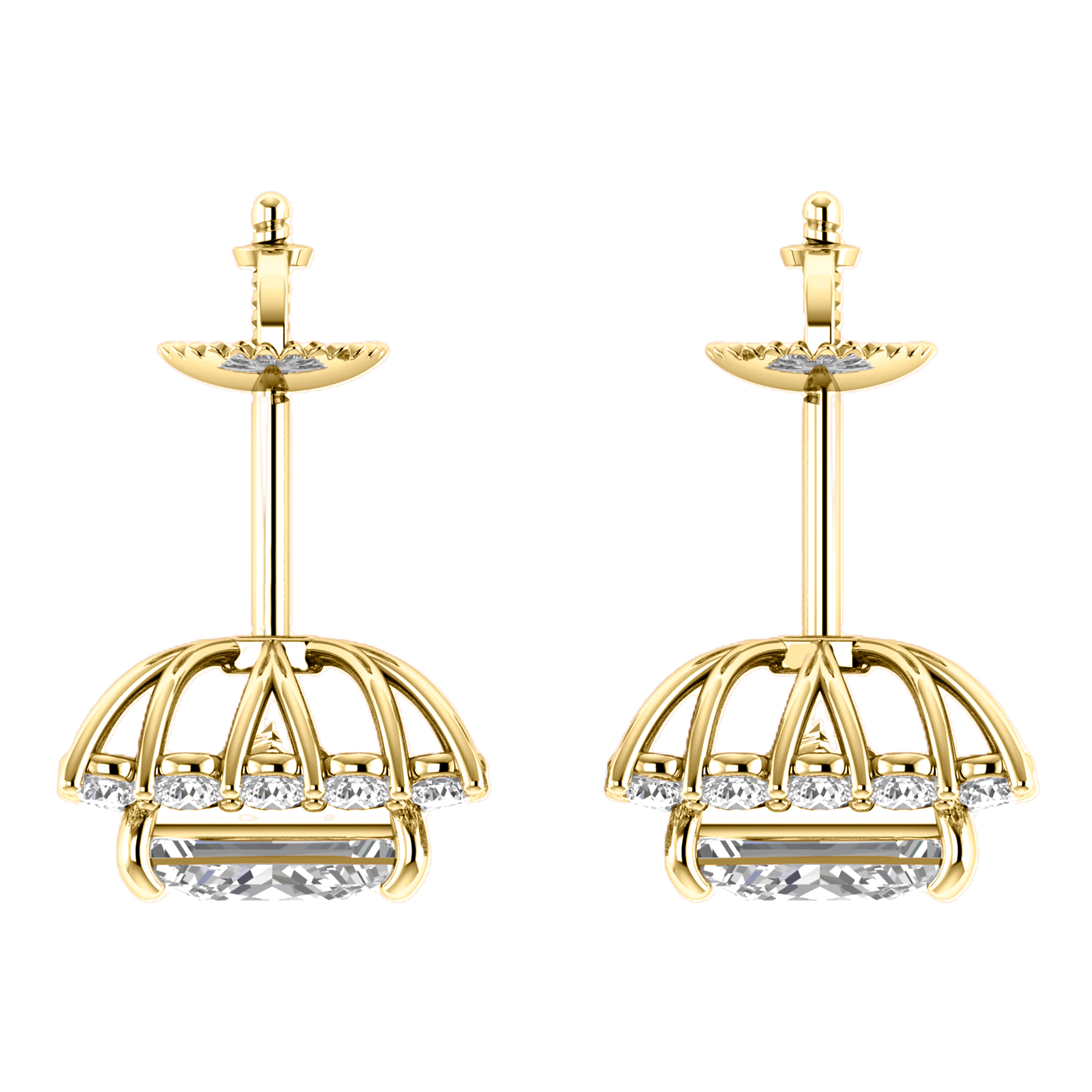Maya Diamanten Stud Oorbellen Princess - 5.1ct