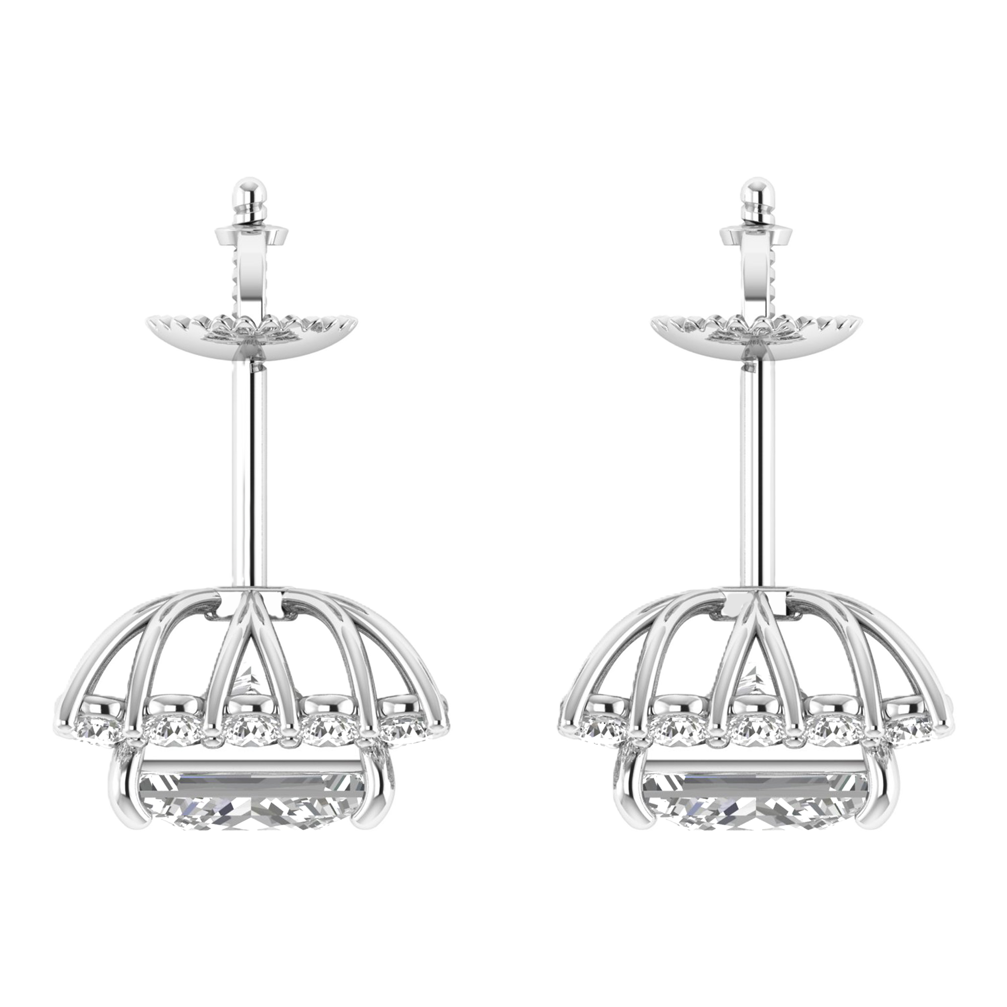 Maya Diamanten Stud Oorbellen Princess - 5.1ct