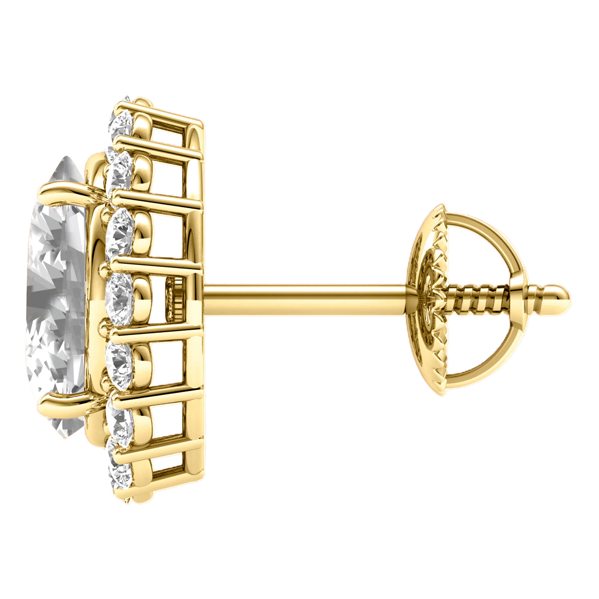 Lara Diamanten Stud Oorbellen Ovaal - 3.8ct