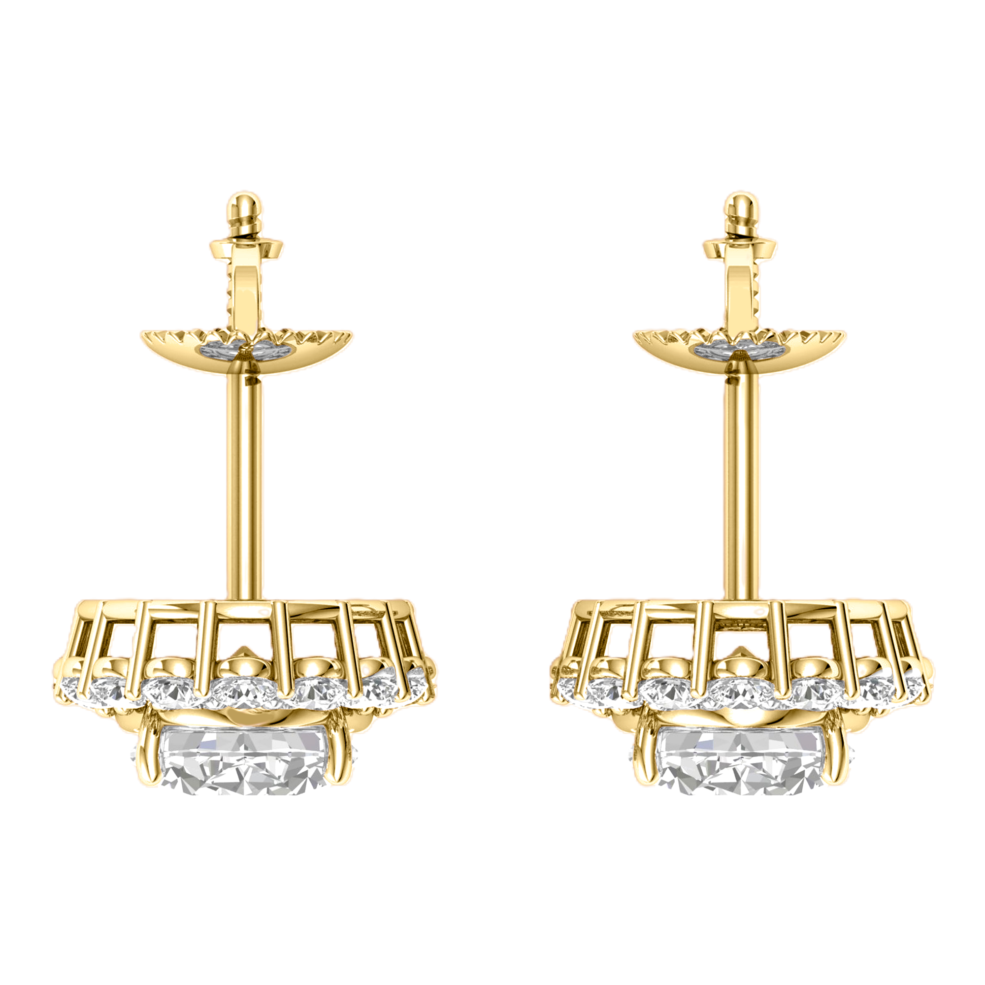 Lara Diamanten Stud Oorbellen Ovaal - 3.8ct