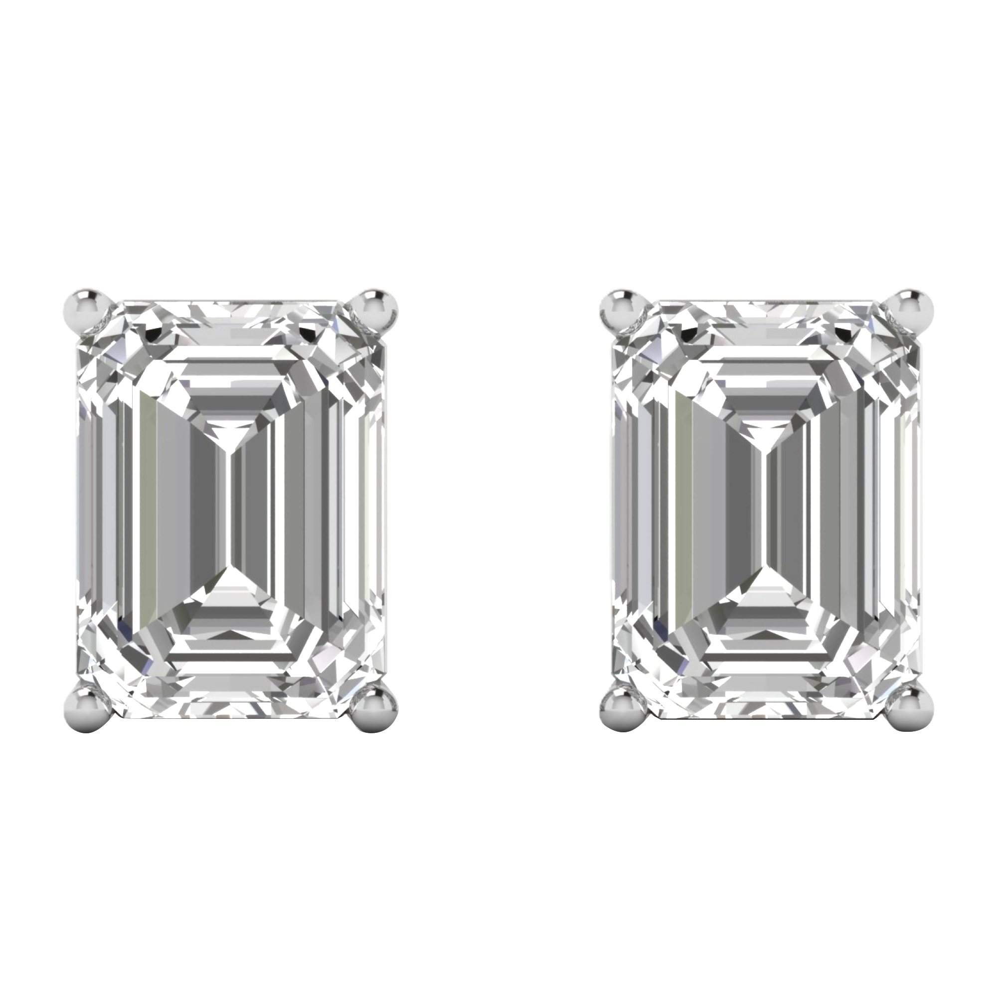 Ida Diamanten Stud Oorbellen Emerald - 5ct