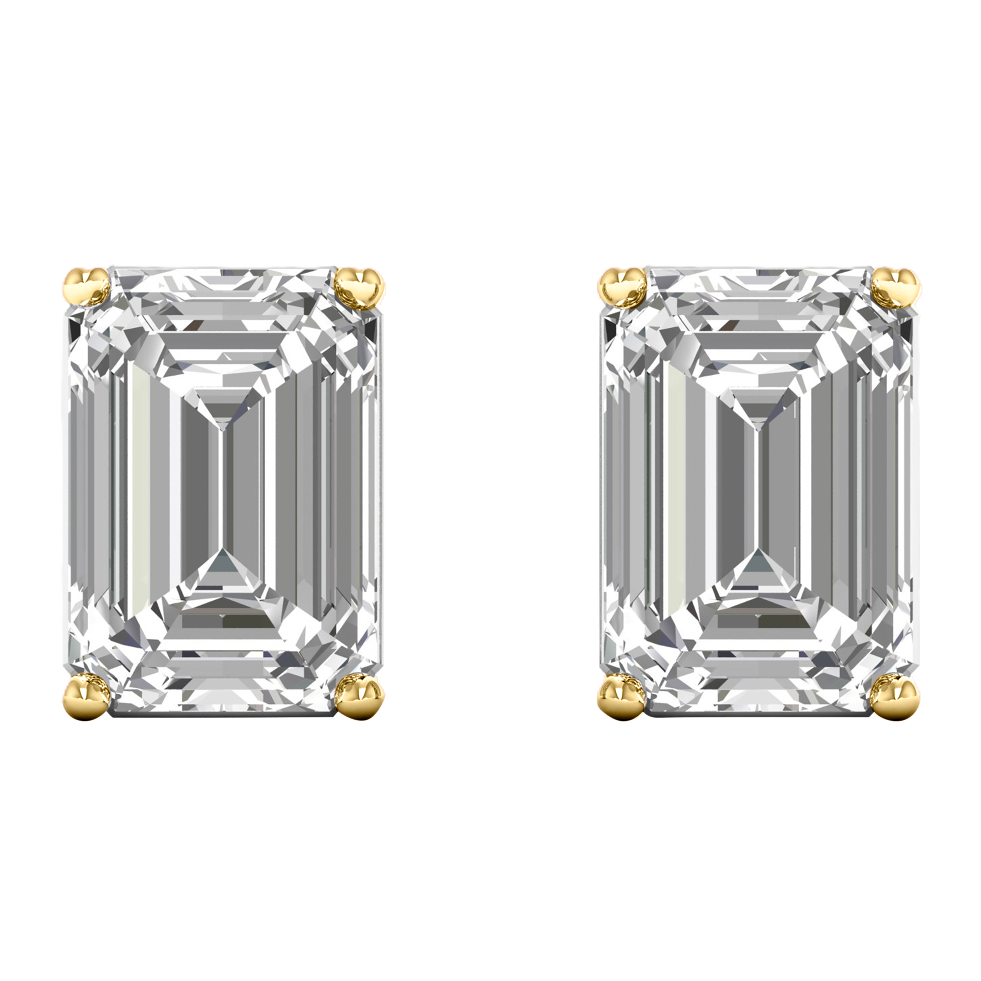 Demi-Ohrstecker mit Smaragd-Diamanten – 1,4 Karat