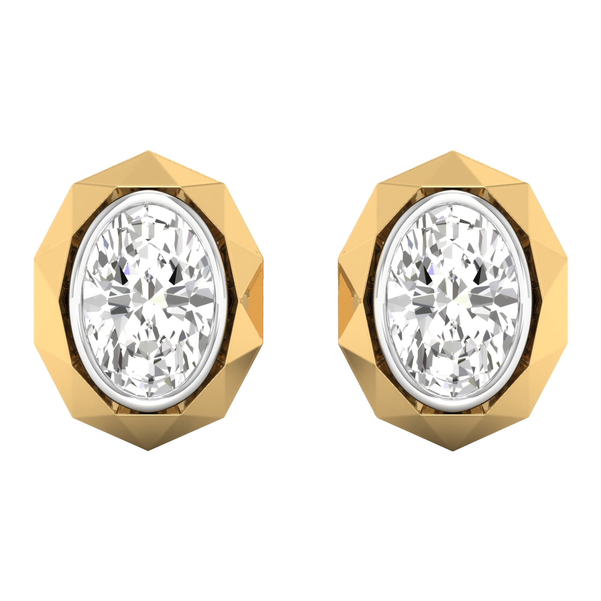 Lucie Stud Oorbellen Ovaal - 0.5ct tot 2ct