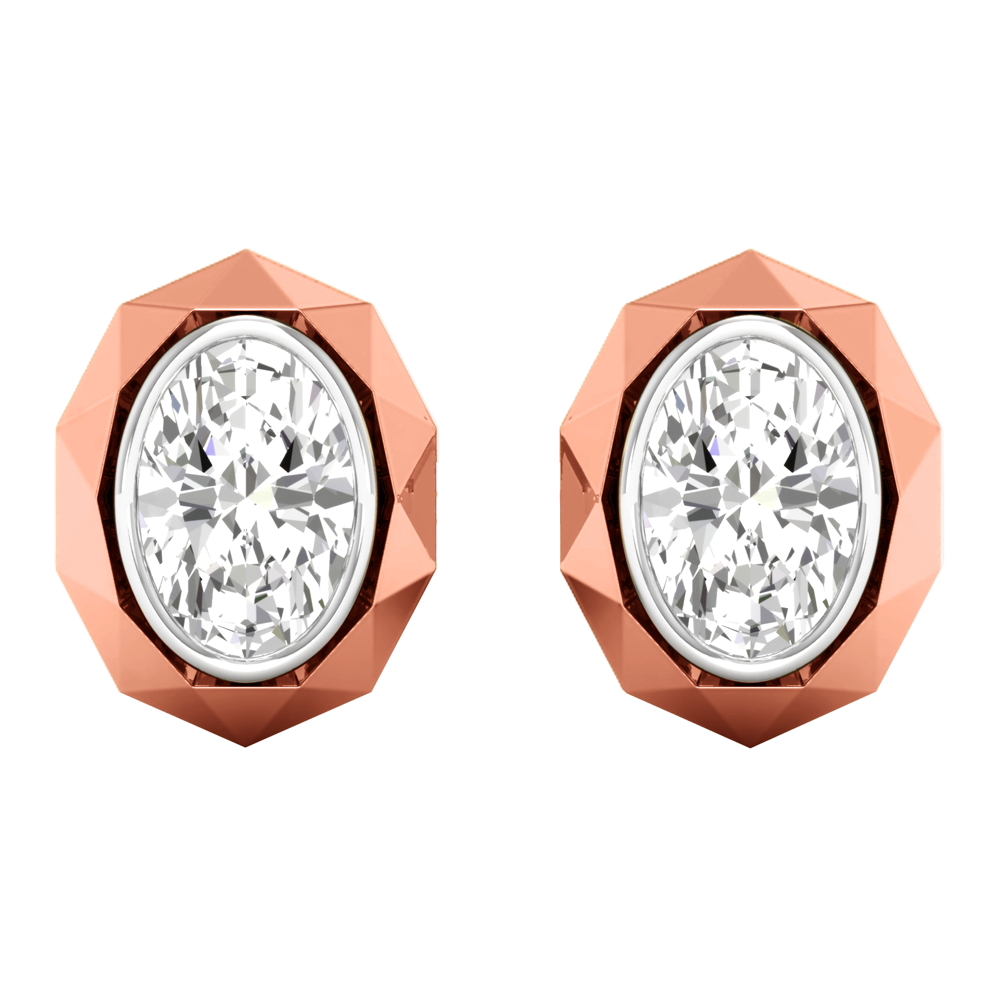 Lucie Stud Oorbellen Ovaal - 0.5ct tot 2ct