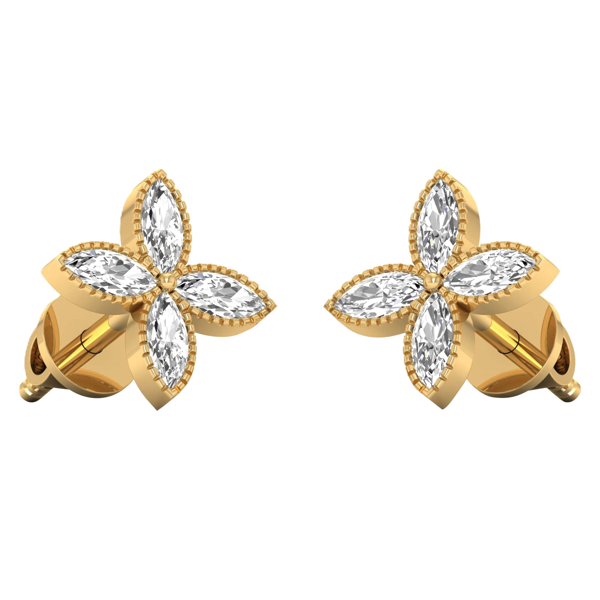 Laura Diamant-Ohrstecker Marquise – 0,8 kt