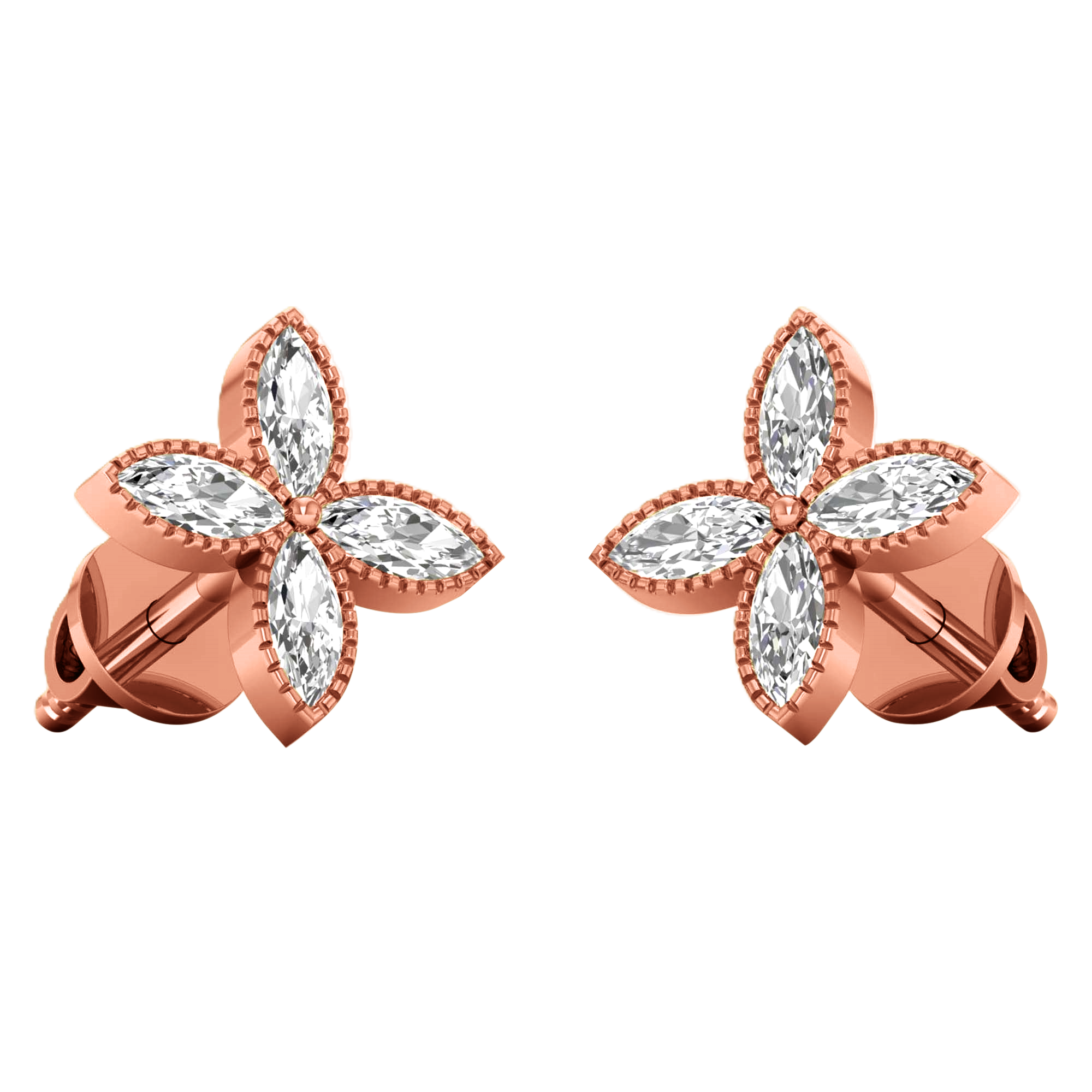 Laura Diamant-Ohrstecker Marquise – 0,8 kt