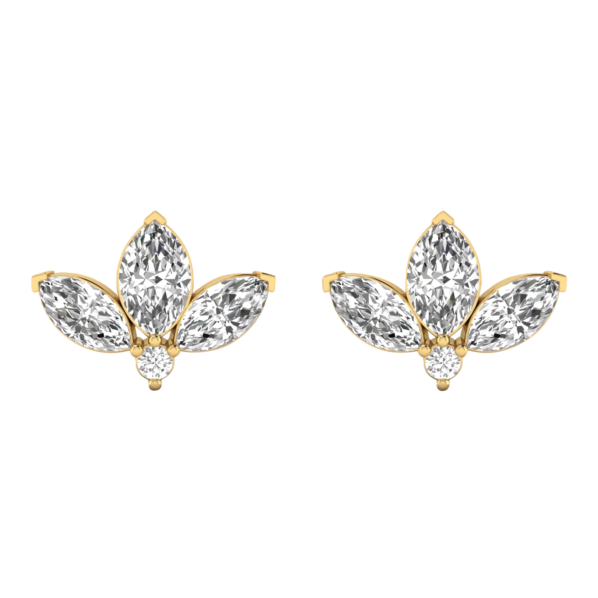 Gina Diamanten Stud Oorbellen Markies - 0.6ct