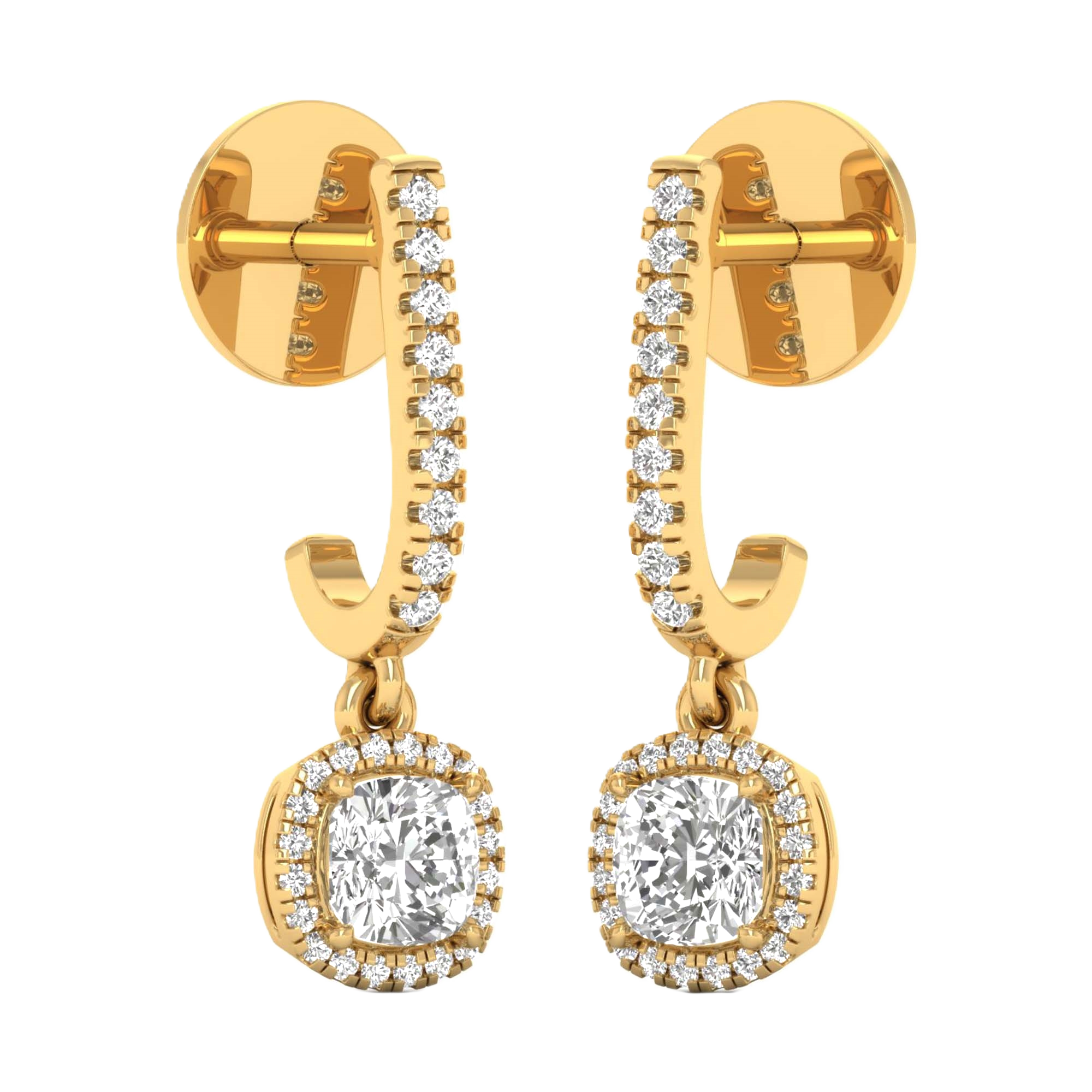 Bente Hängeohrringe Cushion – 1.4ct bis 4.4ct