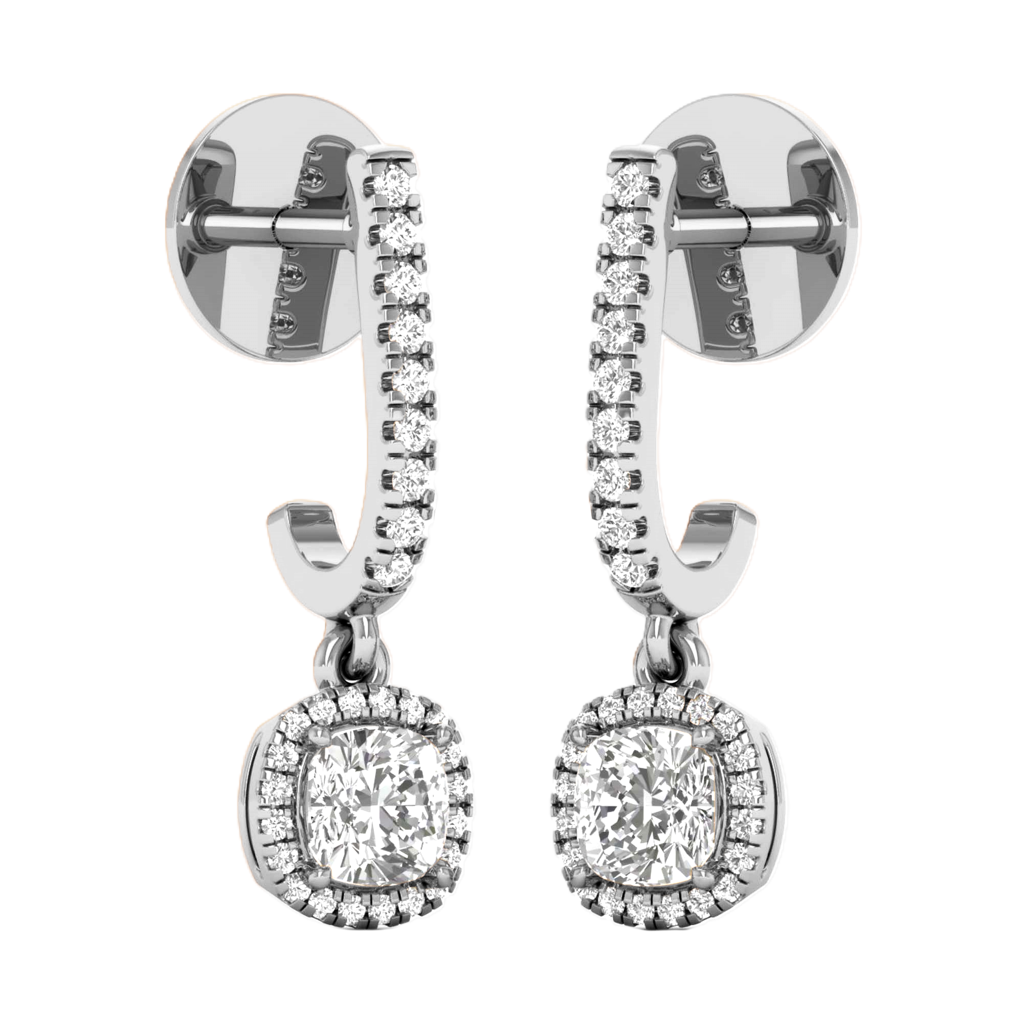 Bente Hängeohrringe Cushion – 1.4ct bis 4.4ct