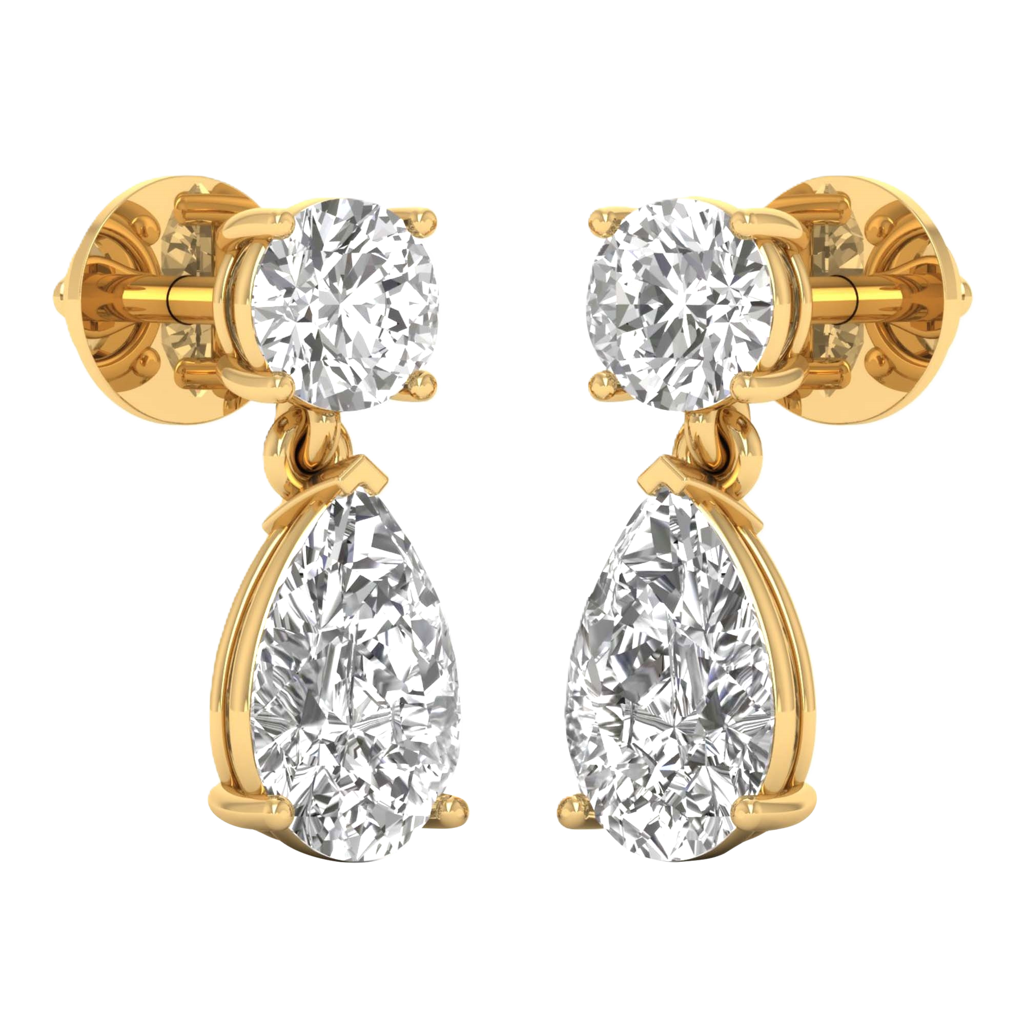 Celine Diamanten Hangoorbellen Peer - 3ct