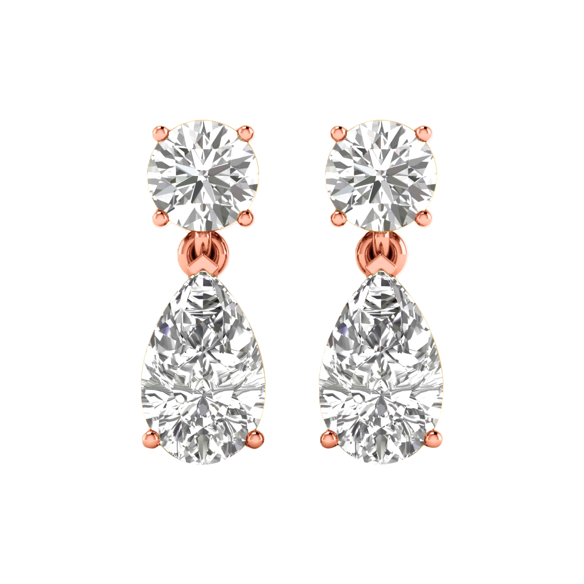 Celine Diamanten Hangoorbellen Peer - 3ct