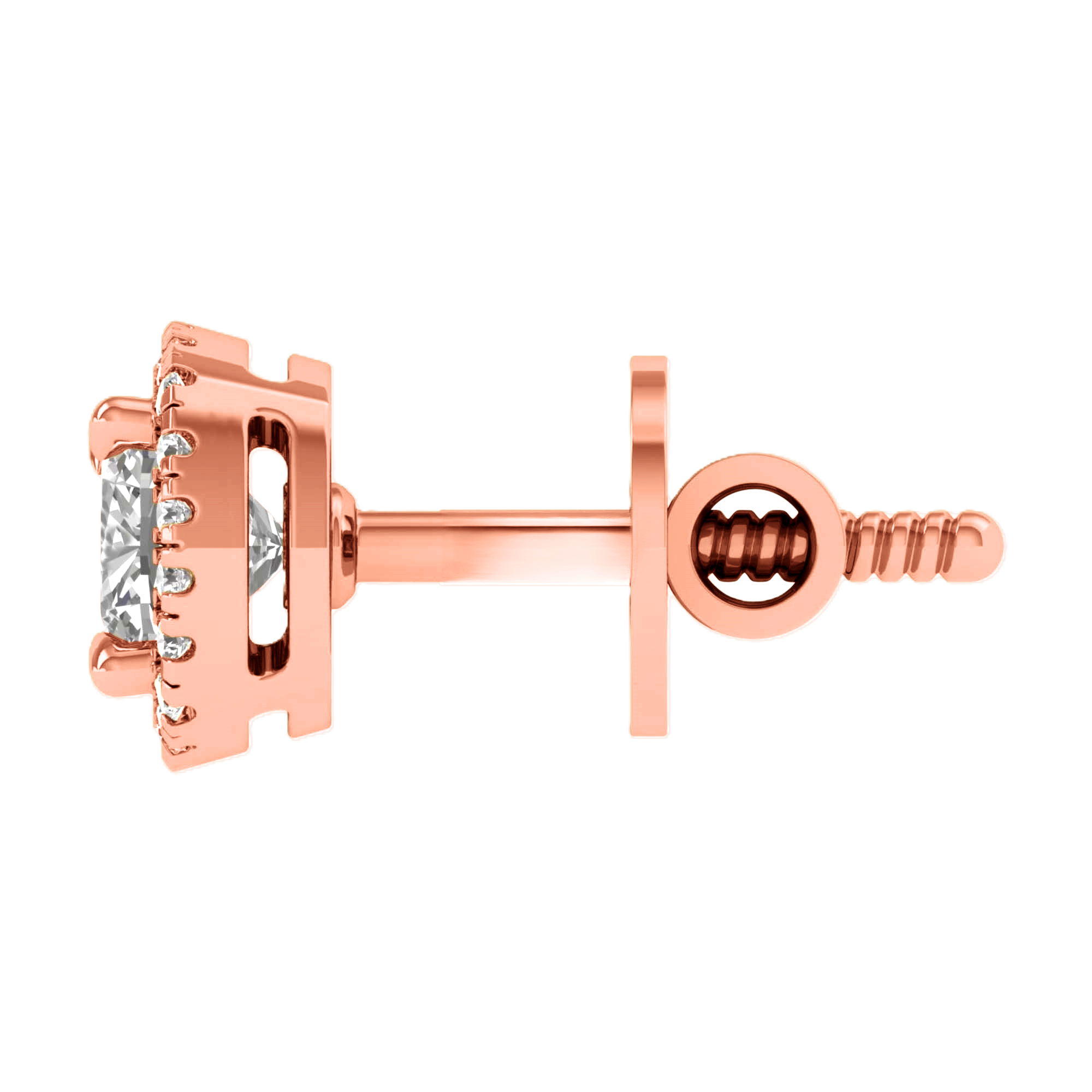 Sofia Stud Oorbellen Cushion - 1.1ct tot 5.5ct