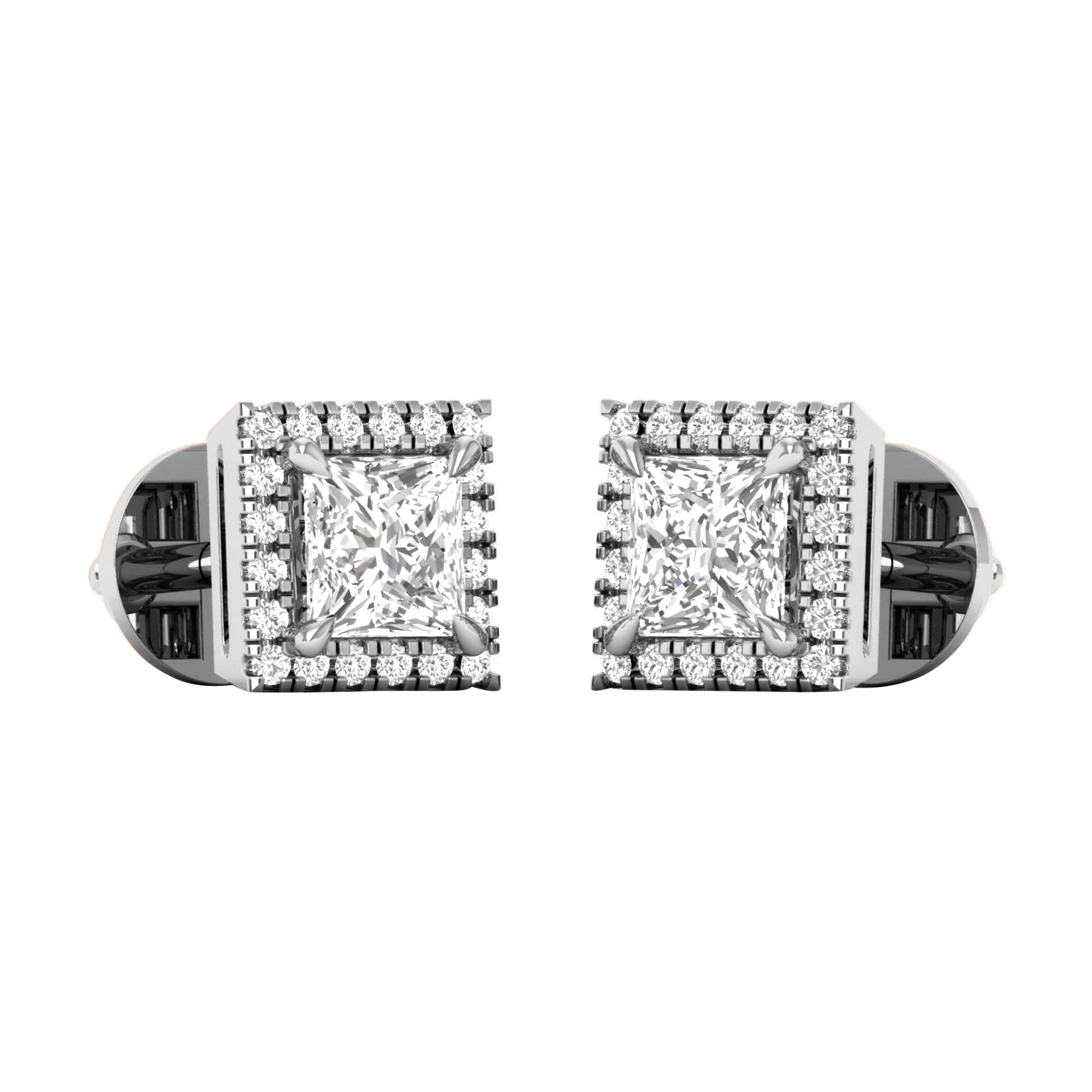 Sofia Stud Oorbellen Princess - 1.2ct tot 5.6ct