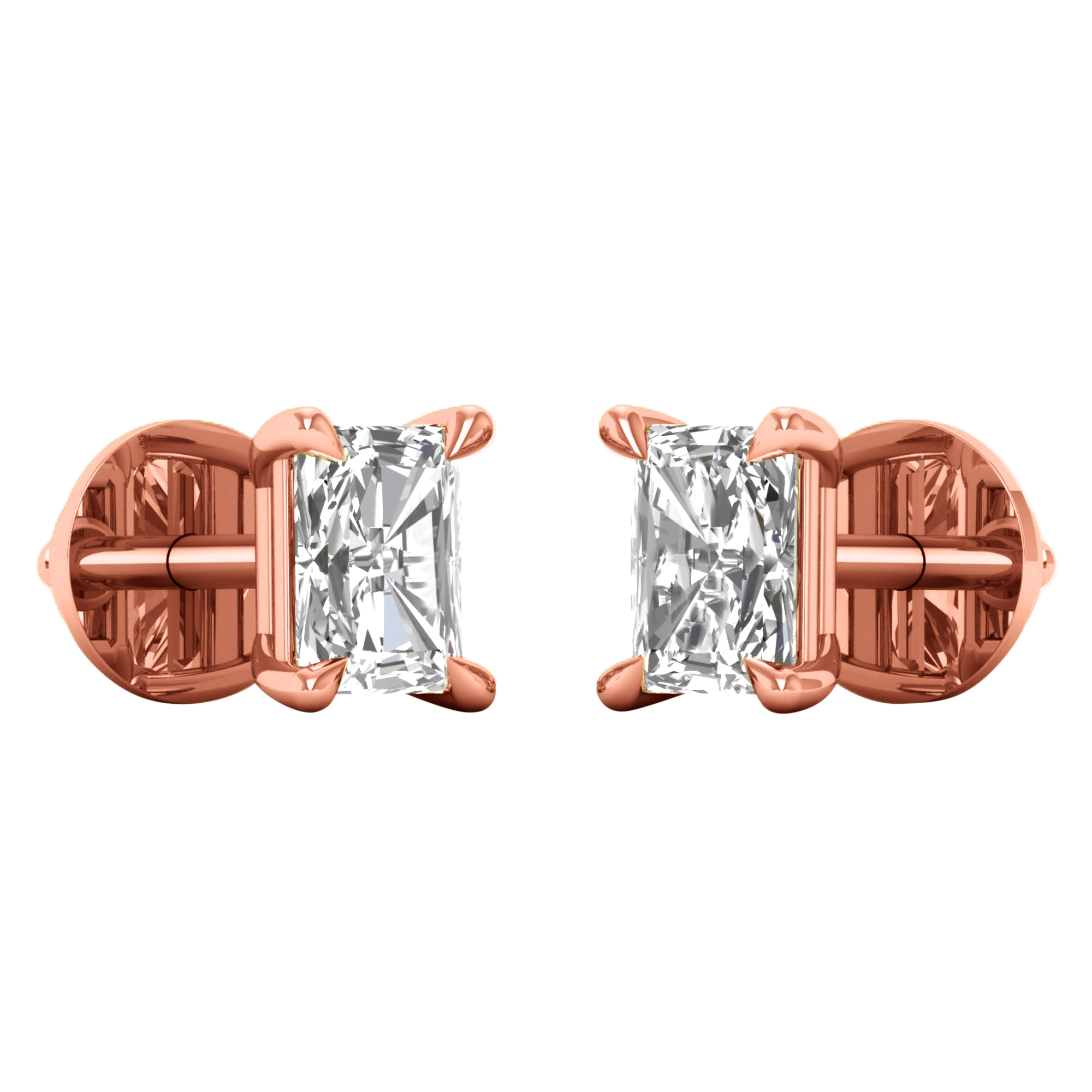 Noa Stud Oorbellen Radiant - 0.5ct tot 5ct