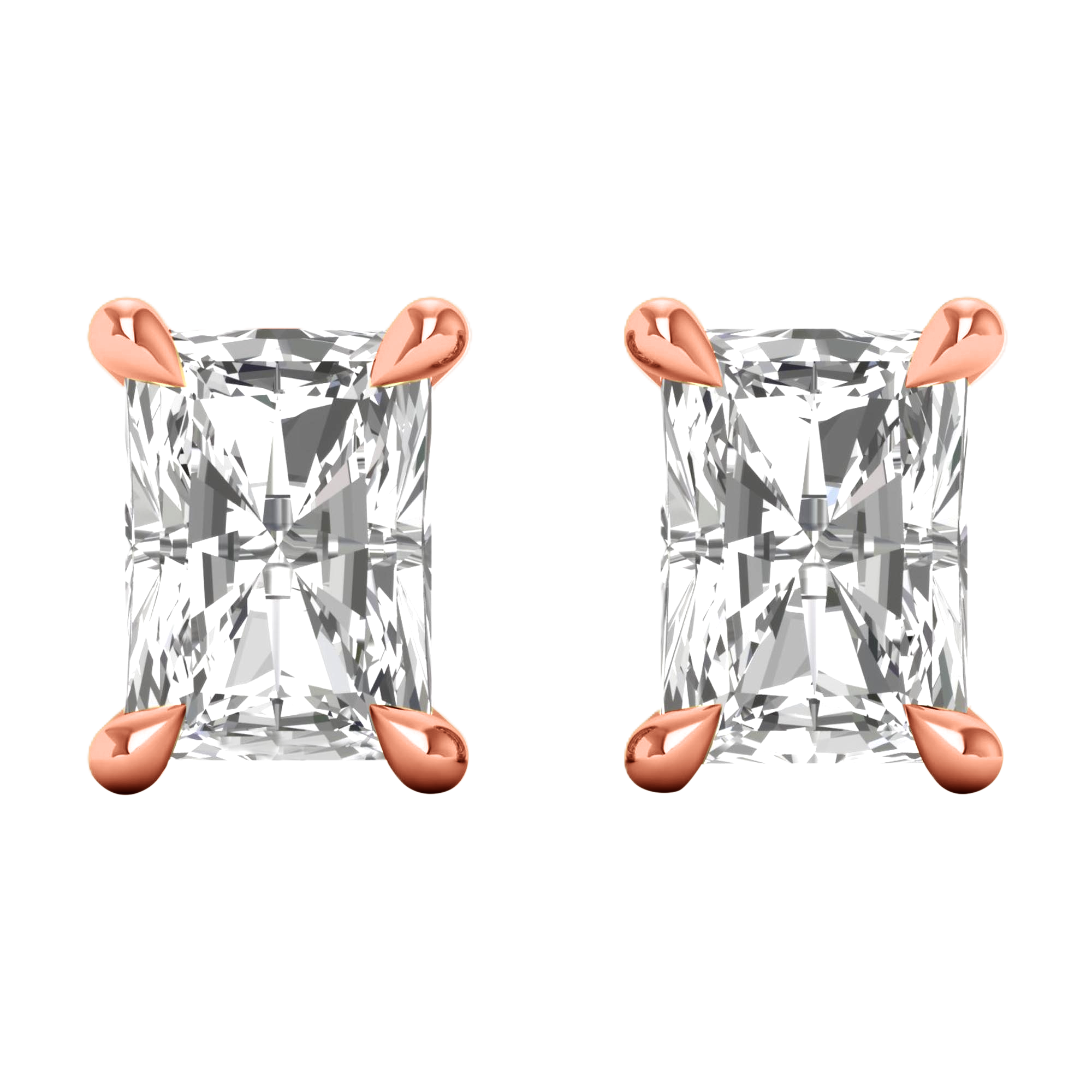 Noa Stud Oorbellen Radiant - 0.5ct tot 5ct