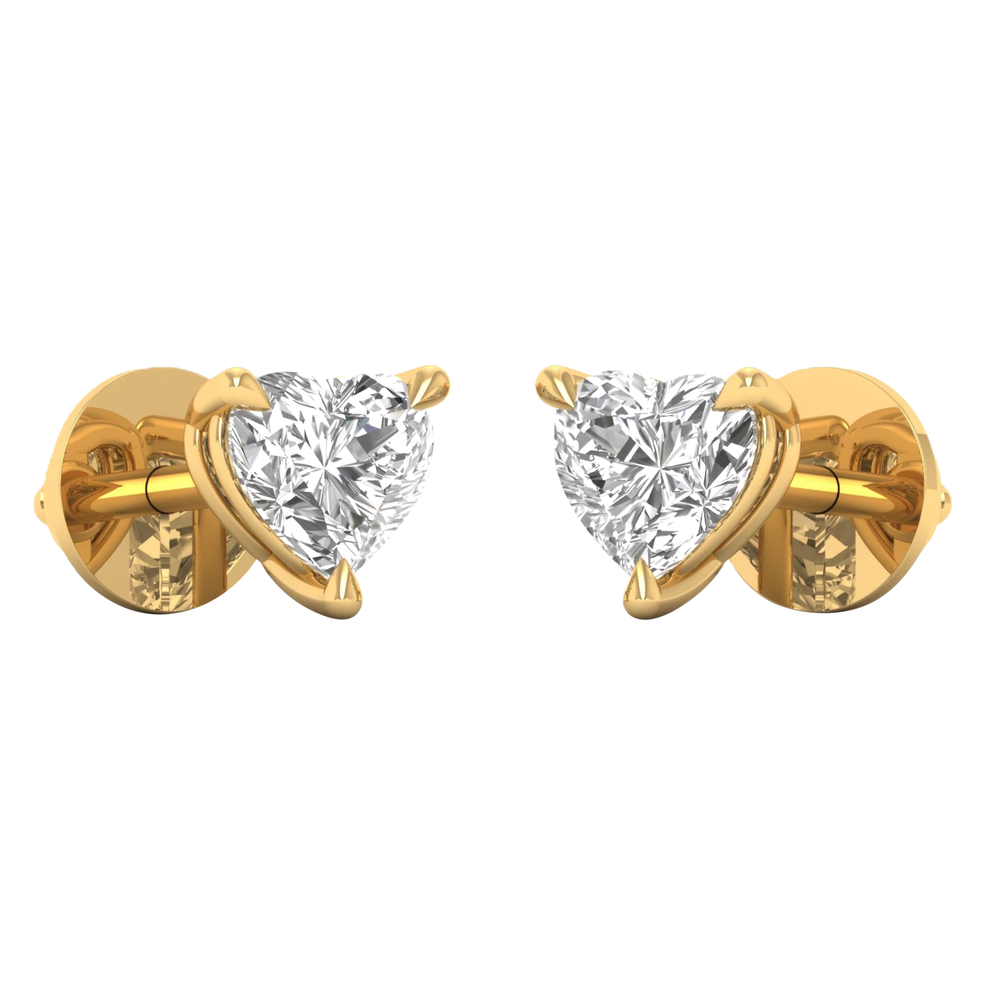 Noa Stud Oorbellen Hart - 0.5ct tot 5ct