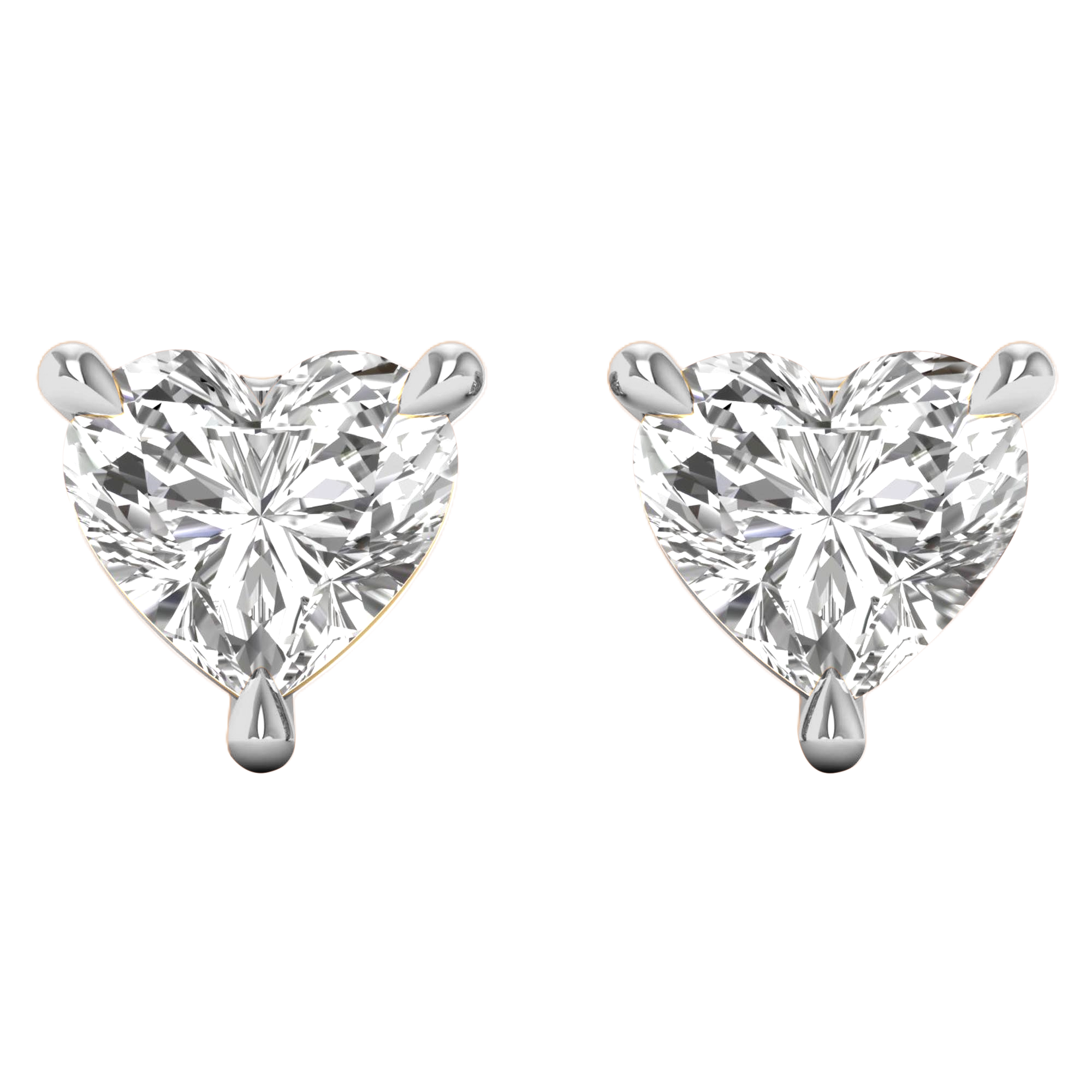 Noa Stud Oorbellen Hart - 0.5ct tot 5ct