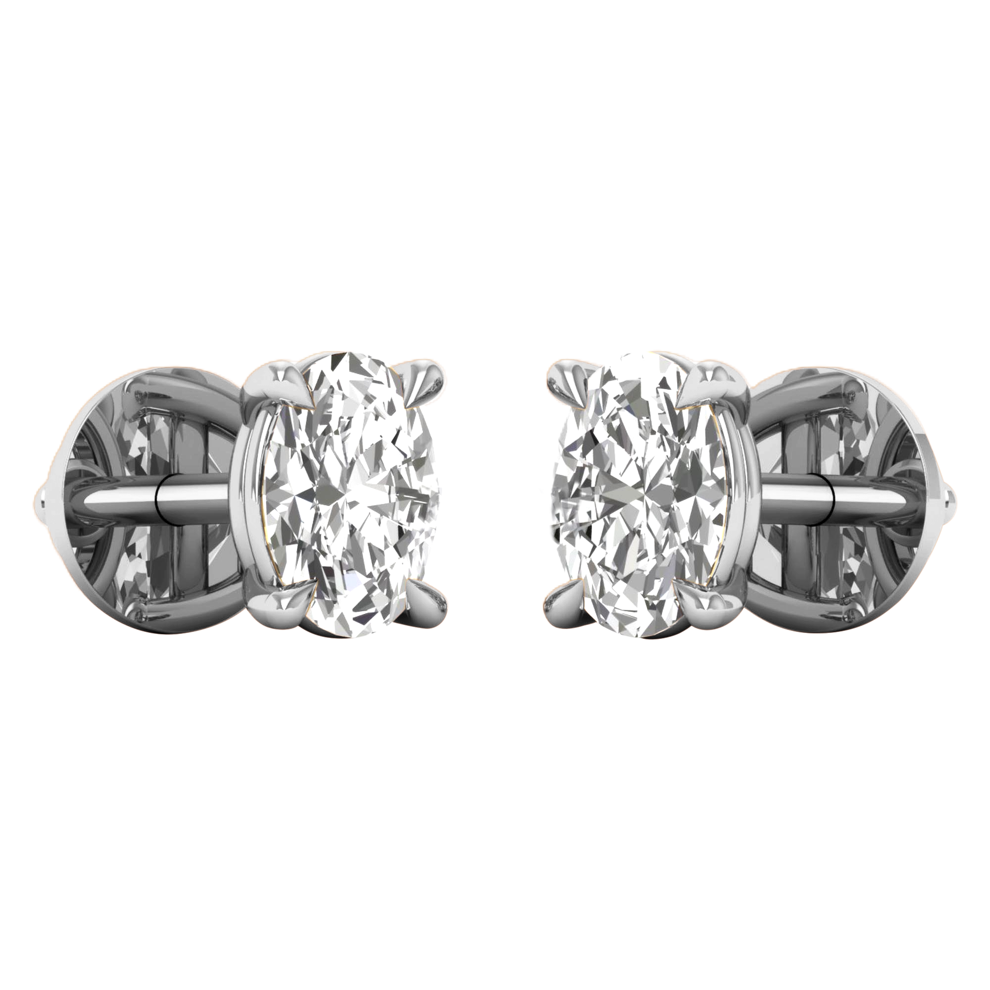 Noa Stud Oorbellen Ovaal - 1ct tot 5ct