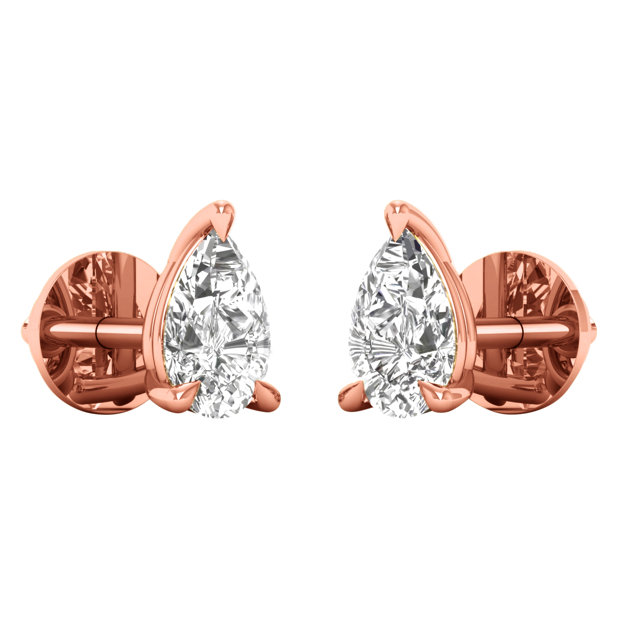Noa Stud Oorbellen Peer - 1ct tot 5ct
