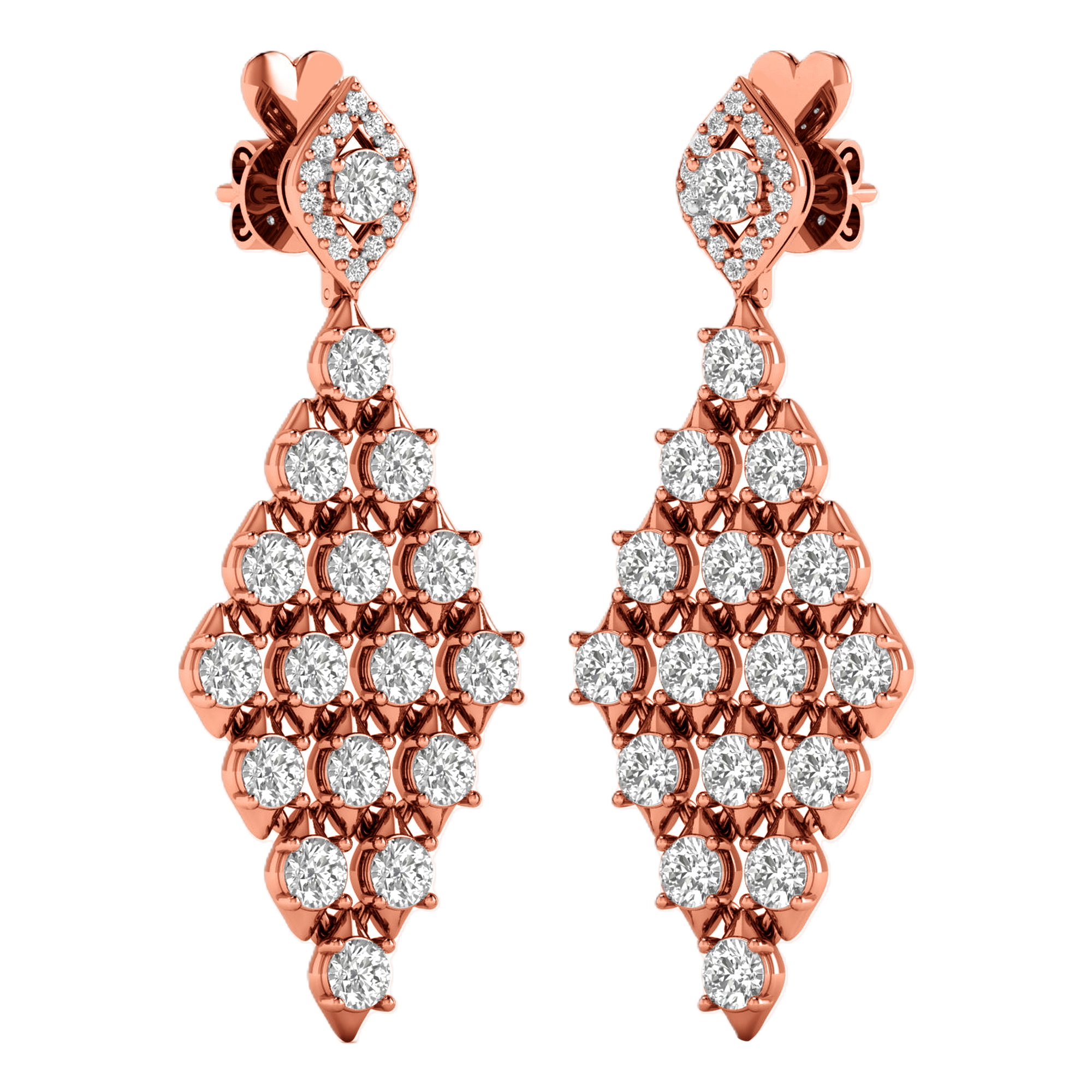 Karen Diamant-Ohrhänger Brillant - 4.9ct