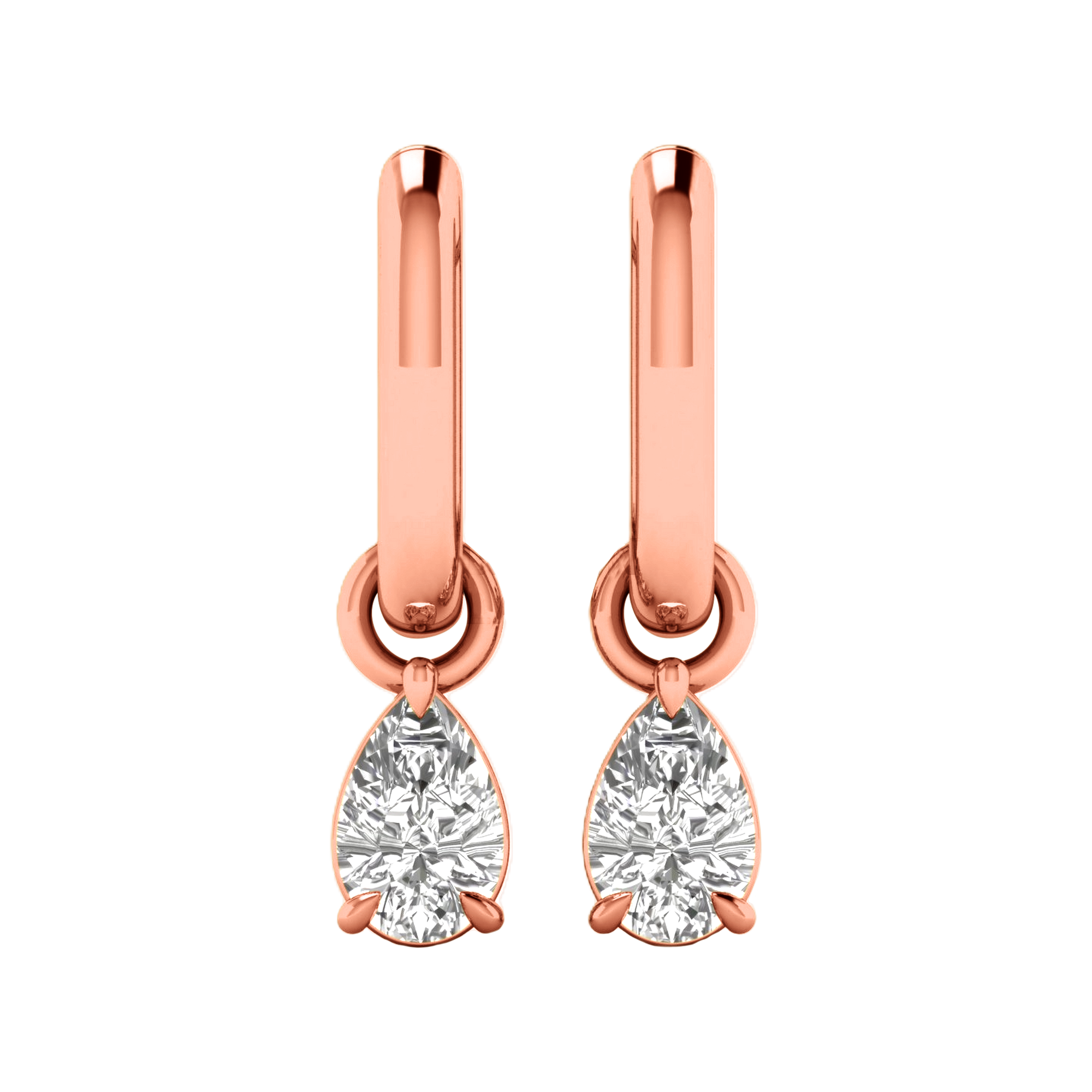 Sofie Creolen Birne - 1ct bis 2ct