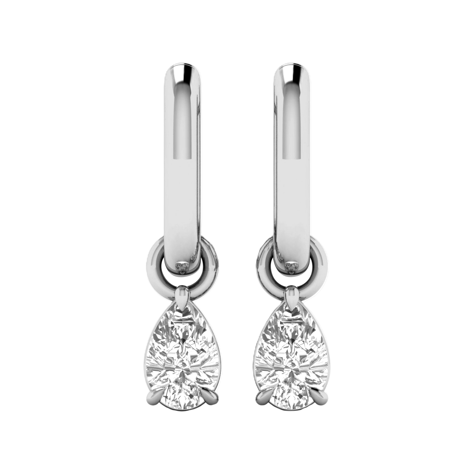 Sofie Creolen Birne - 1ct bis 2ct